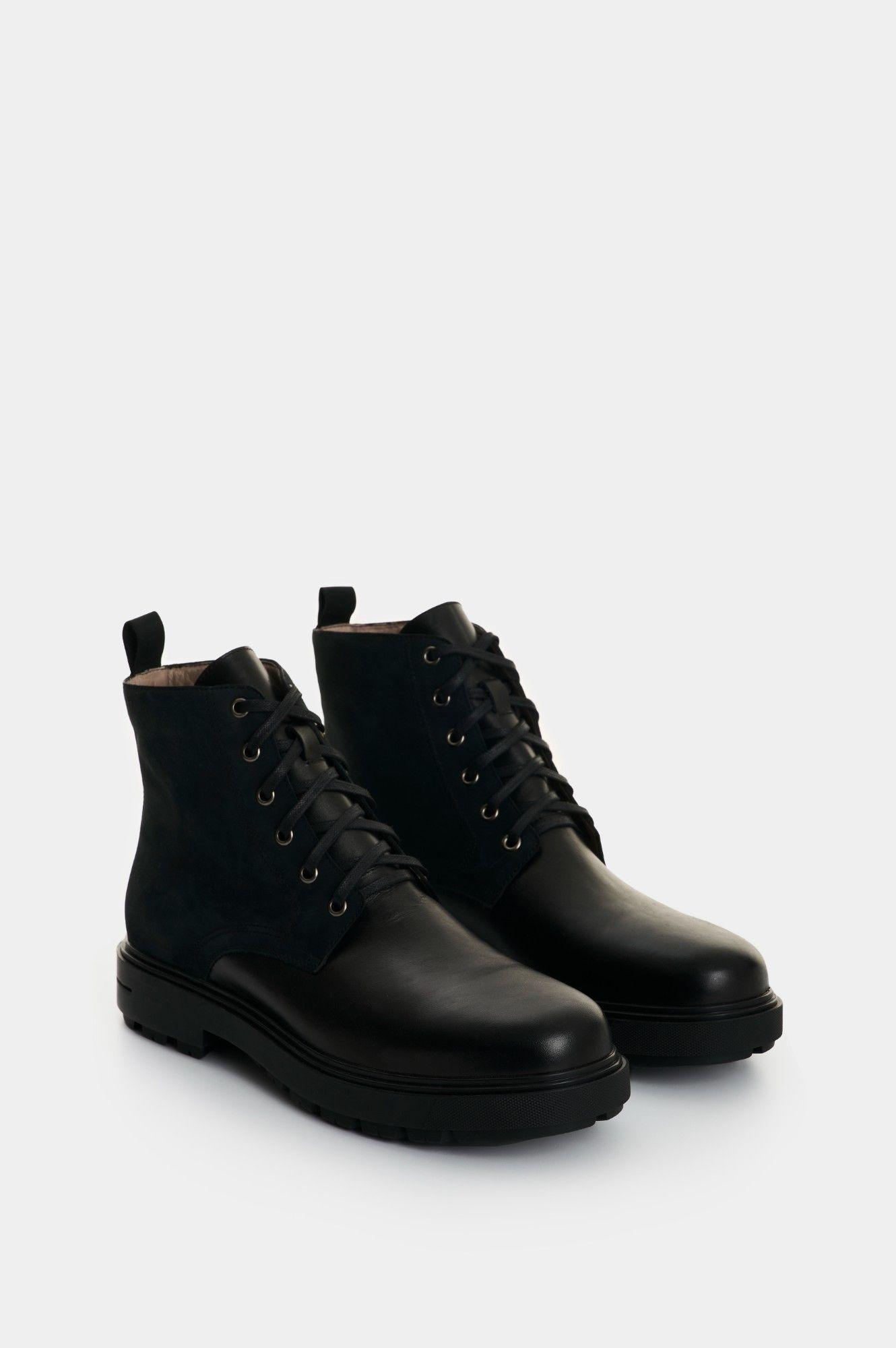 Vélez Bota Cuero Hombre Alameda Negro-1