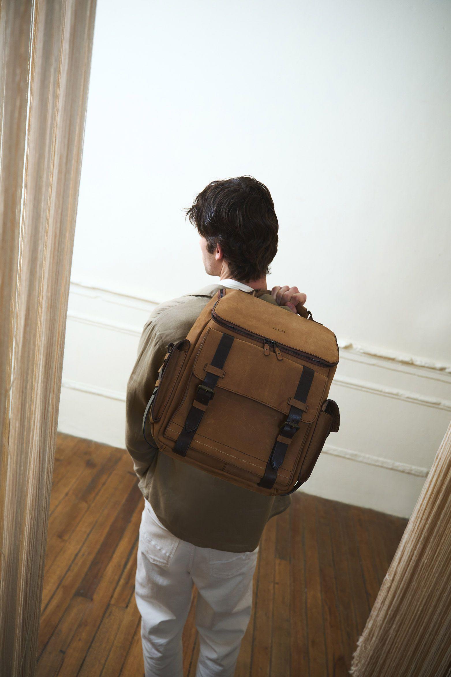 Vélez Morral Archaeology De Cuero Para Hombre Vintage Miel-5