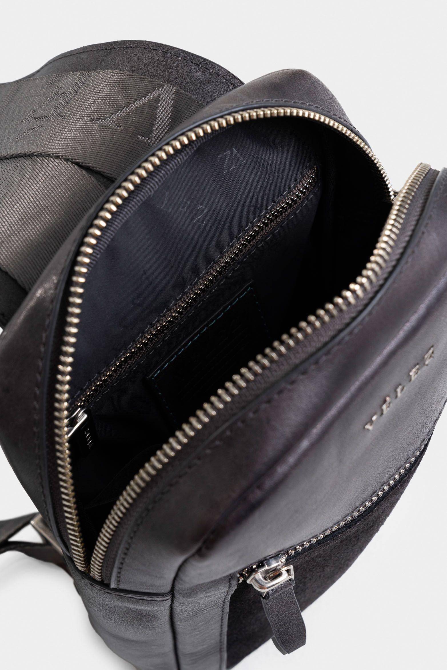 Vélez Manos Libres Mikeno 3 Cuero Hombre Envejecido Gris-4