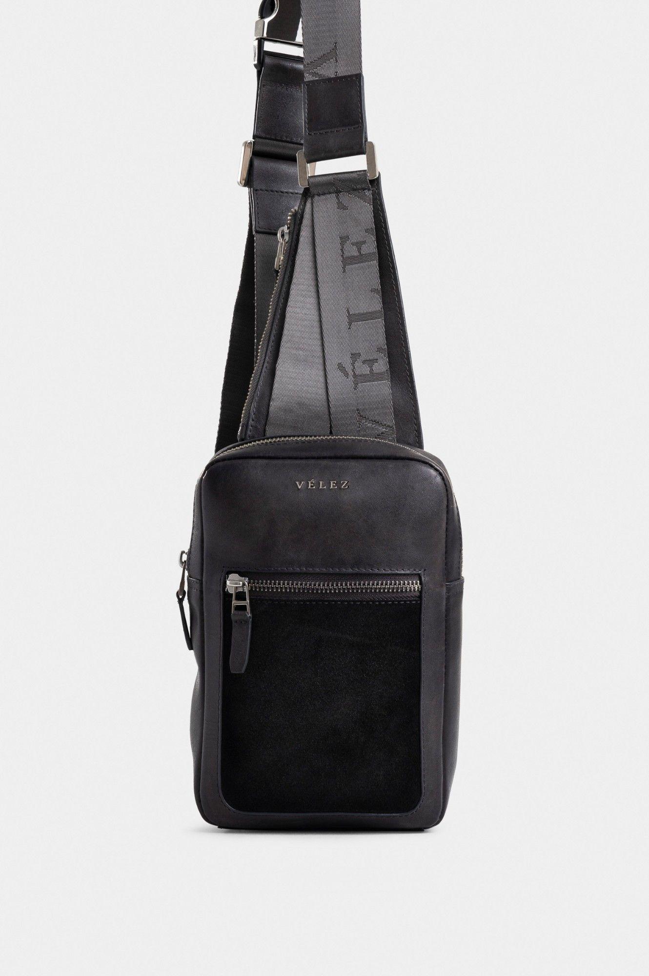 Vélez Cartera Bandolera Mikeno 3 Cuero Hombre Envejecido Gris-0