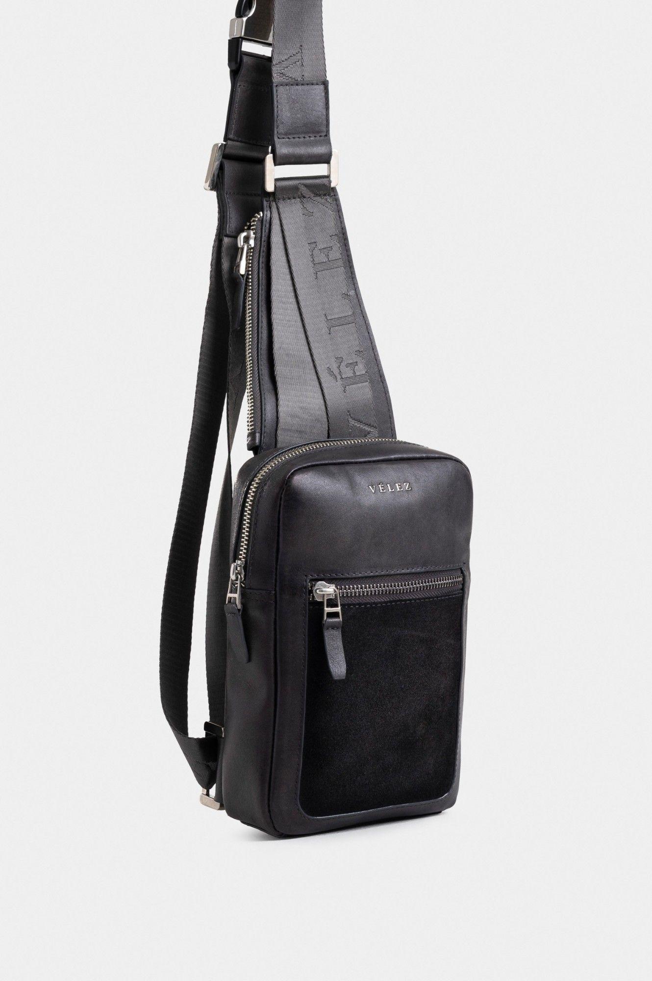 Vélez Cartera Bandolera Mikeno 3 Cuero Hombre Envejecido Gris-1