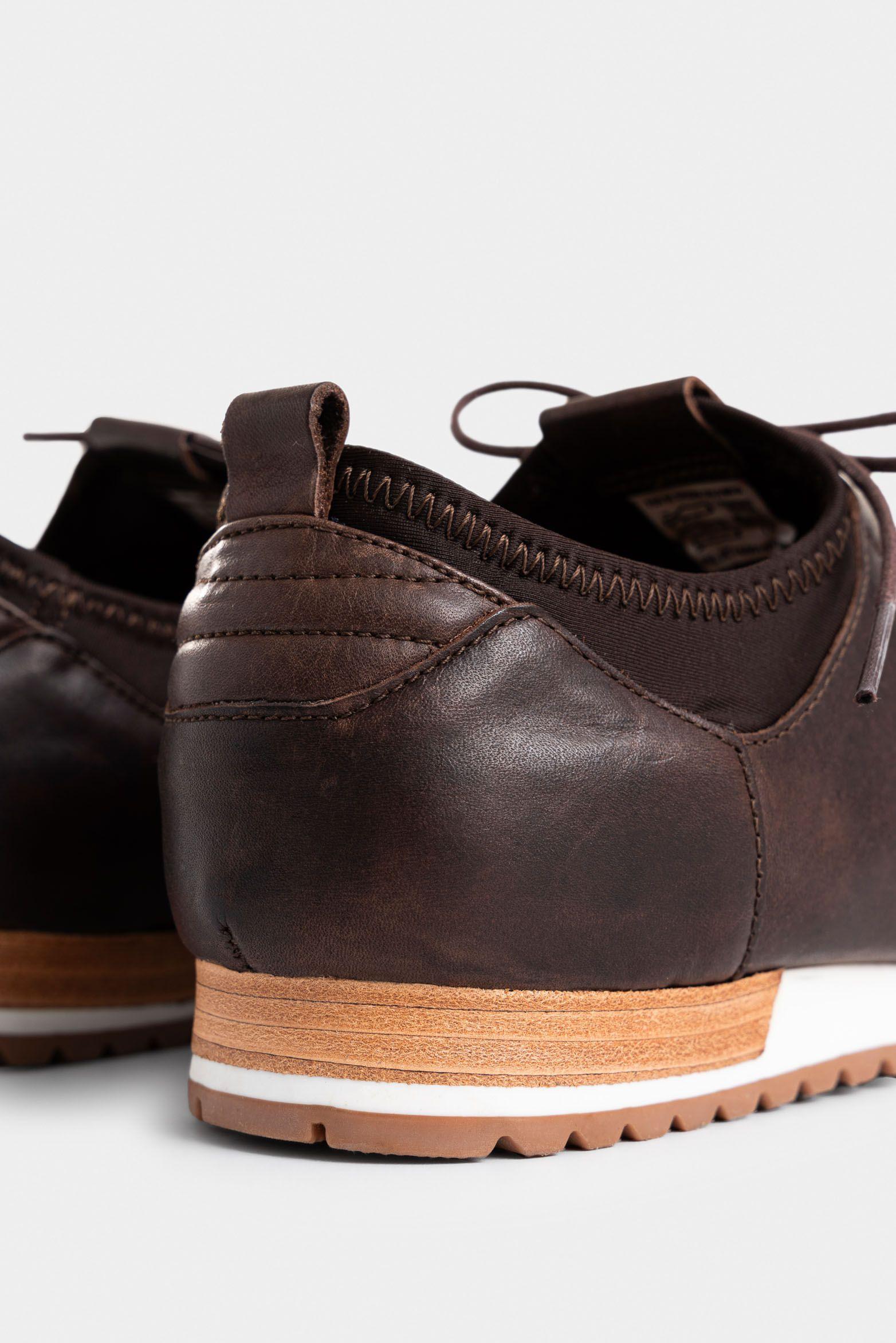 Vélez Tenis Deportivos De Cuero Neopreno Café-4