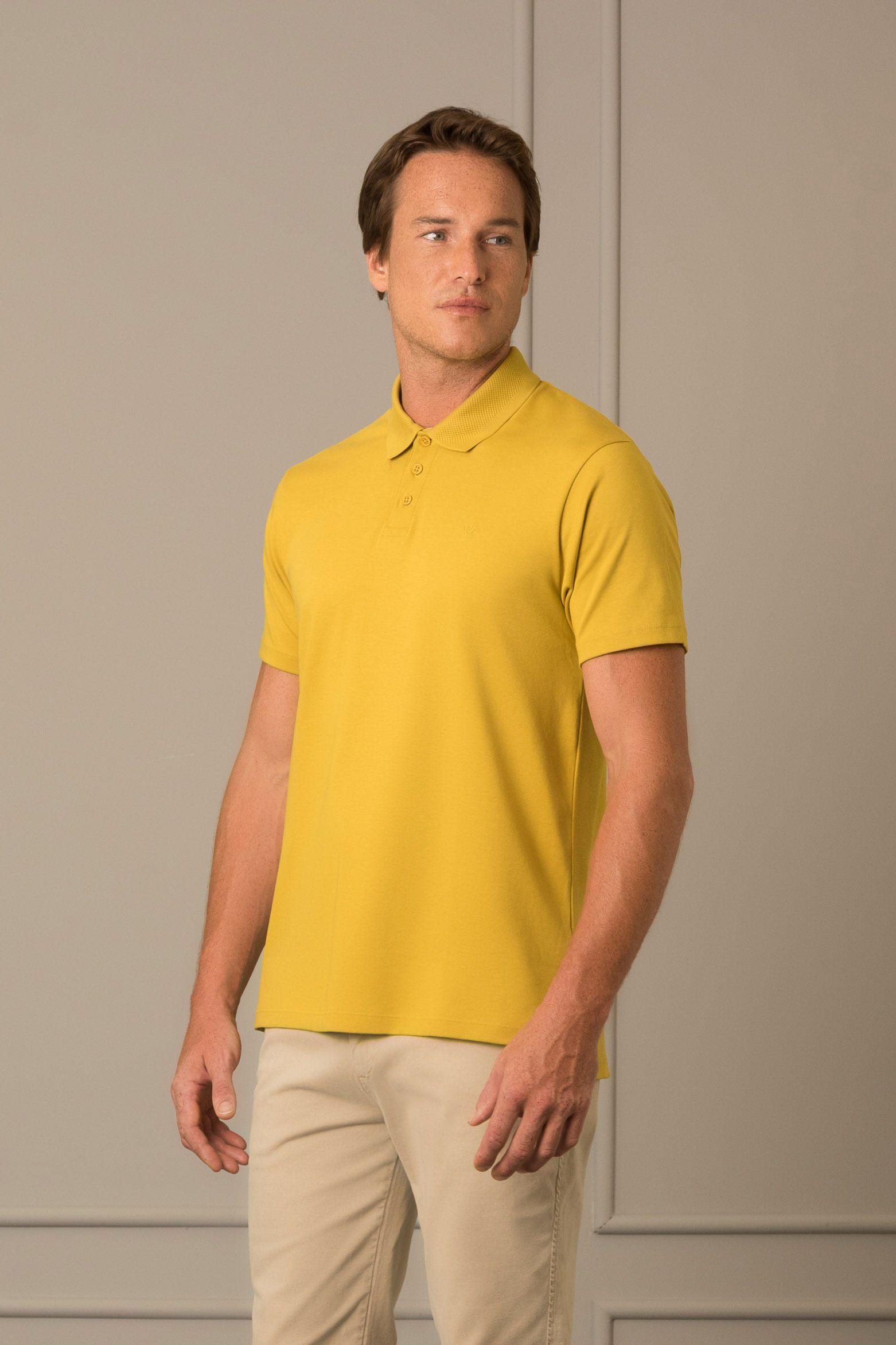 Vélez Polera Con Cuello Agustín Para Hombre Mostaza-0