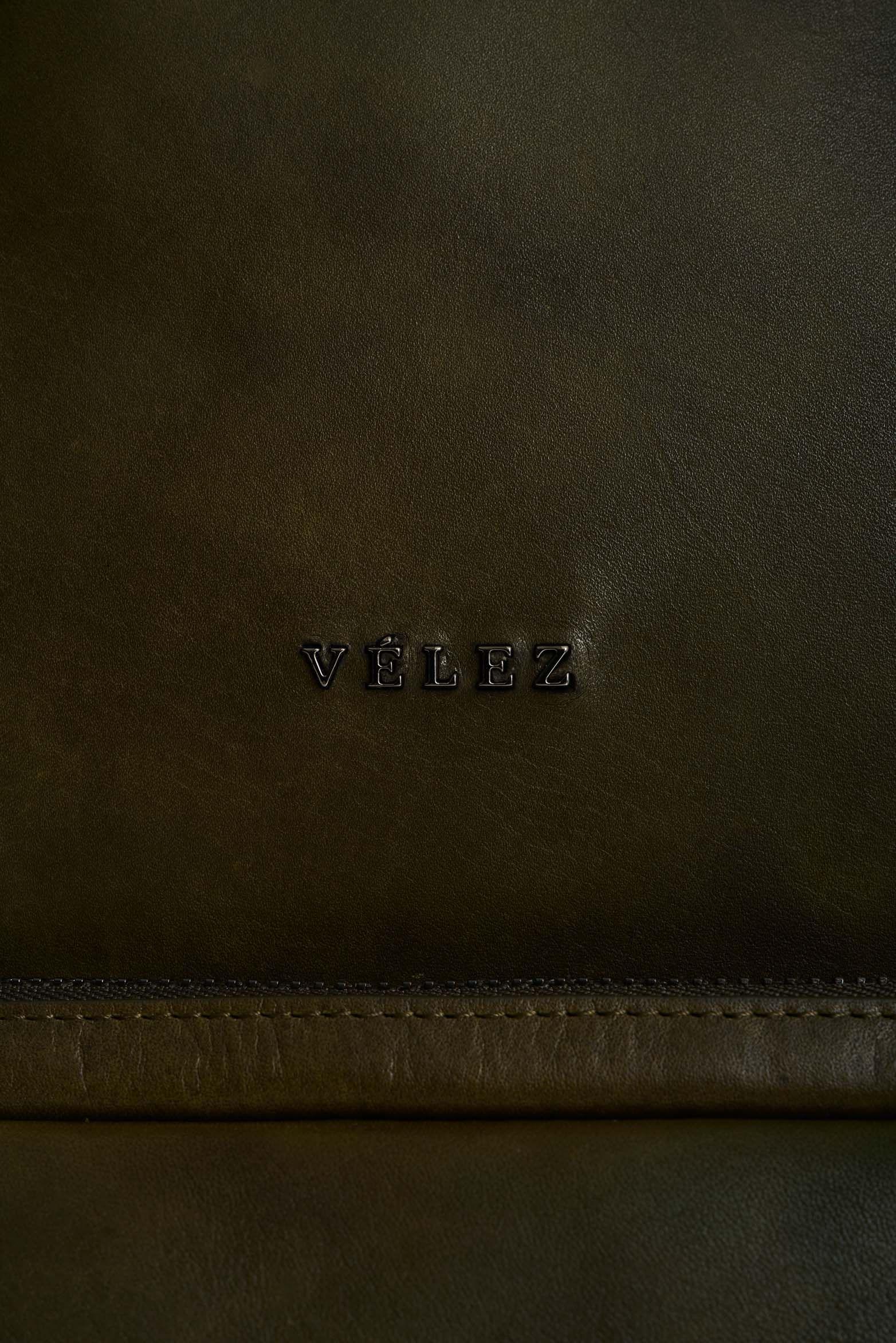 Vélez Morral Bolet Cuero  Hombre Efecto Vintage Verde Oliva-3