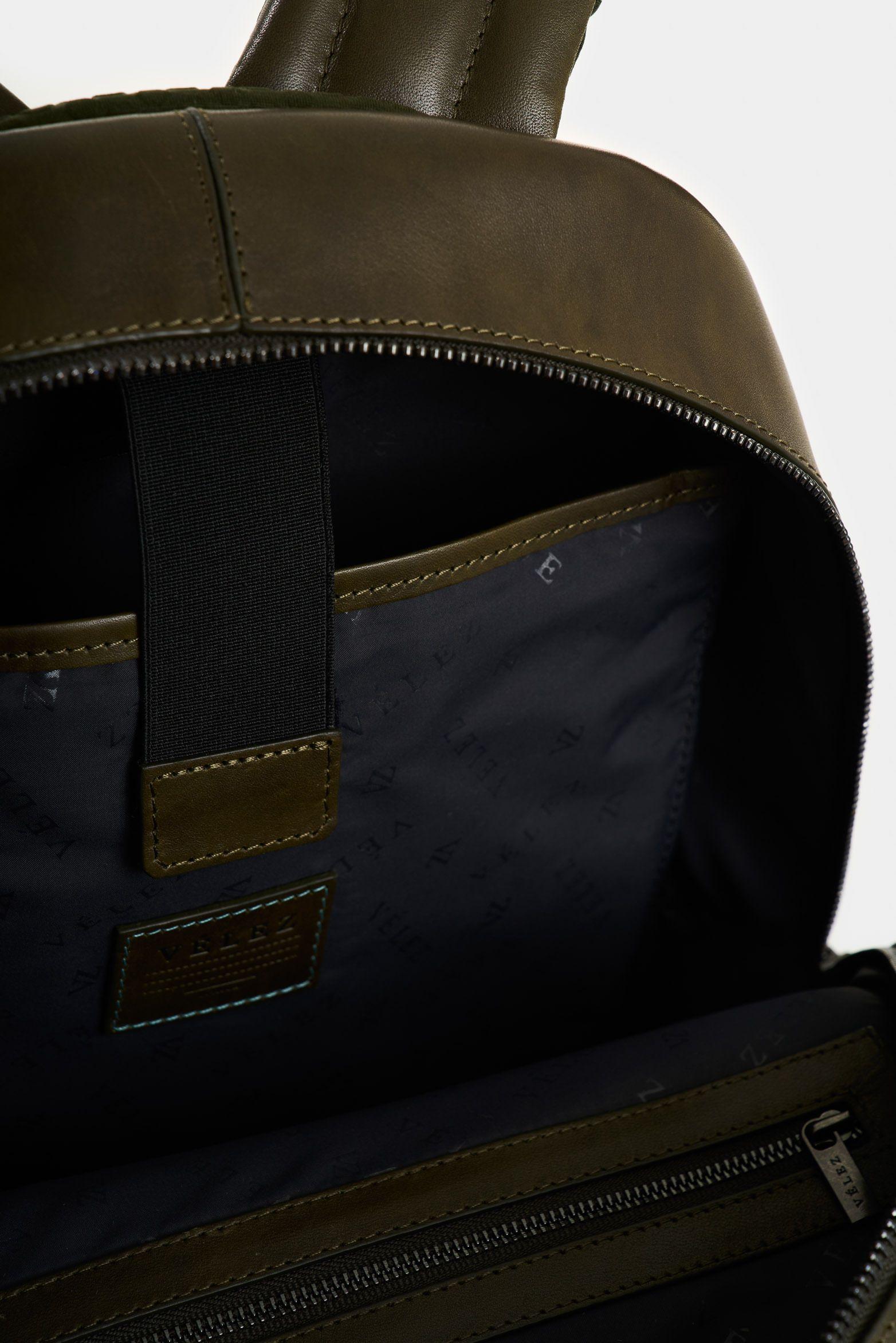 Vélez Morral Bolet Cuero  Hombre Efecto Vintage Verde Oliva-4