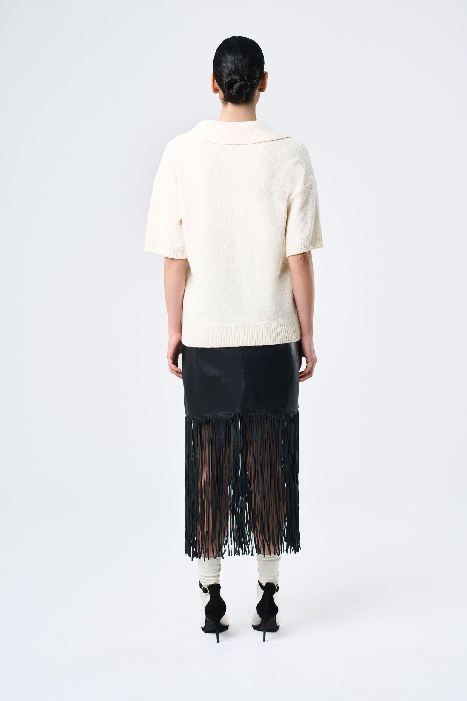 Vélez Polera Vestigio Para Mujer Oversized Crema-2