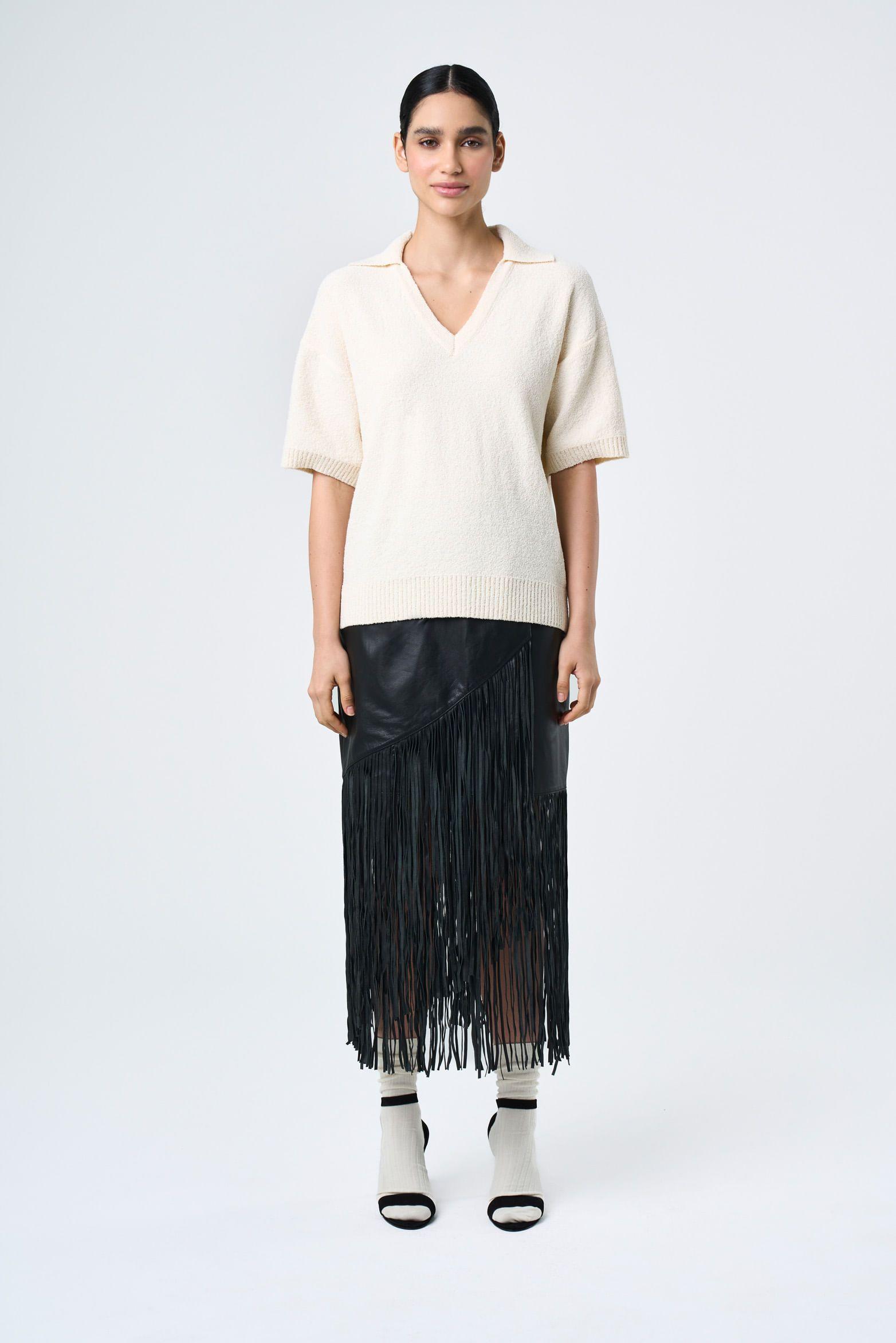 Vélez Polera Vestigio Para Mujer Oversized Crema-3