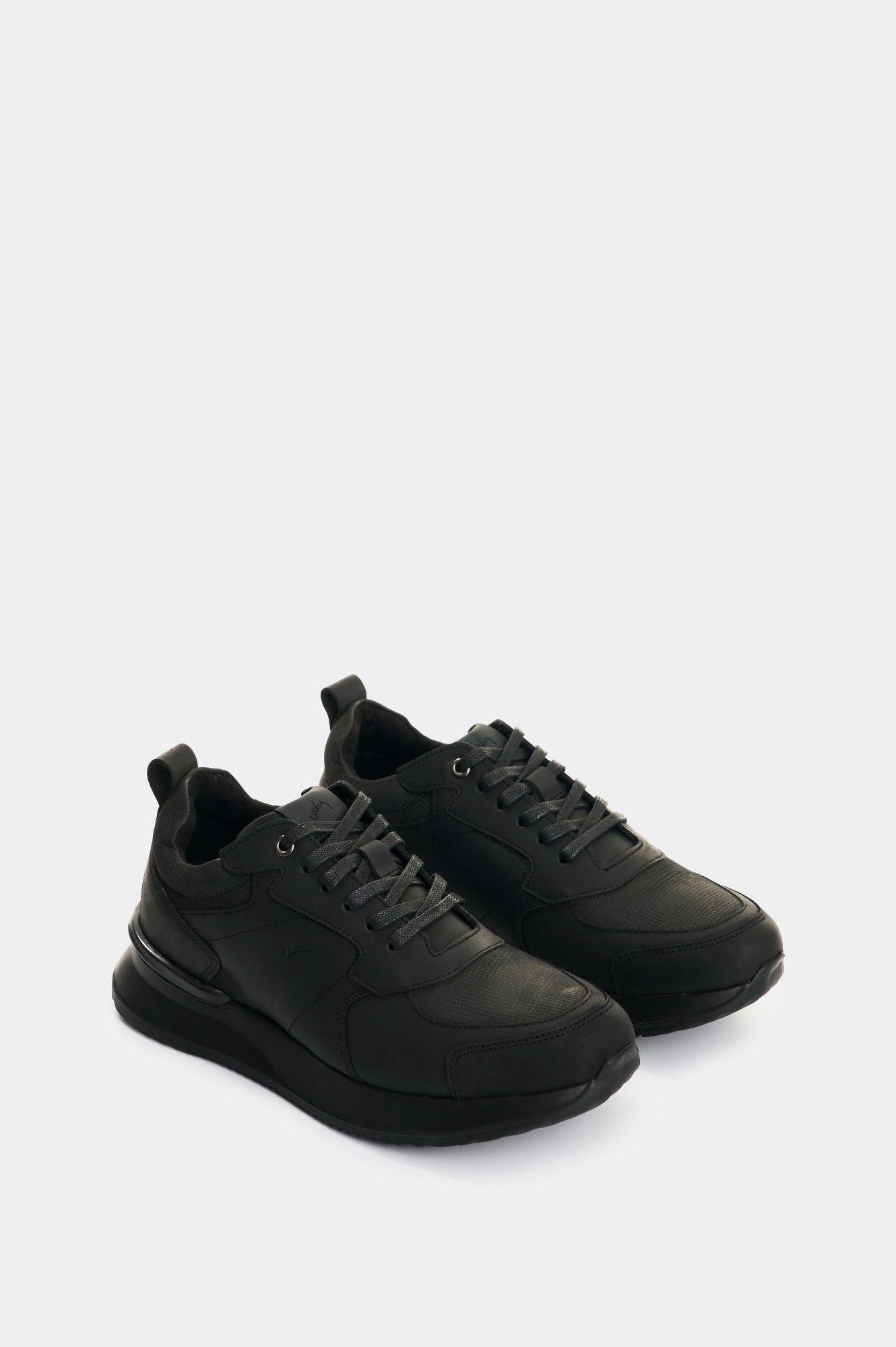 Vélez Zapatillas De Cuero Para Hombre Ibisa Negro-1