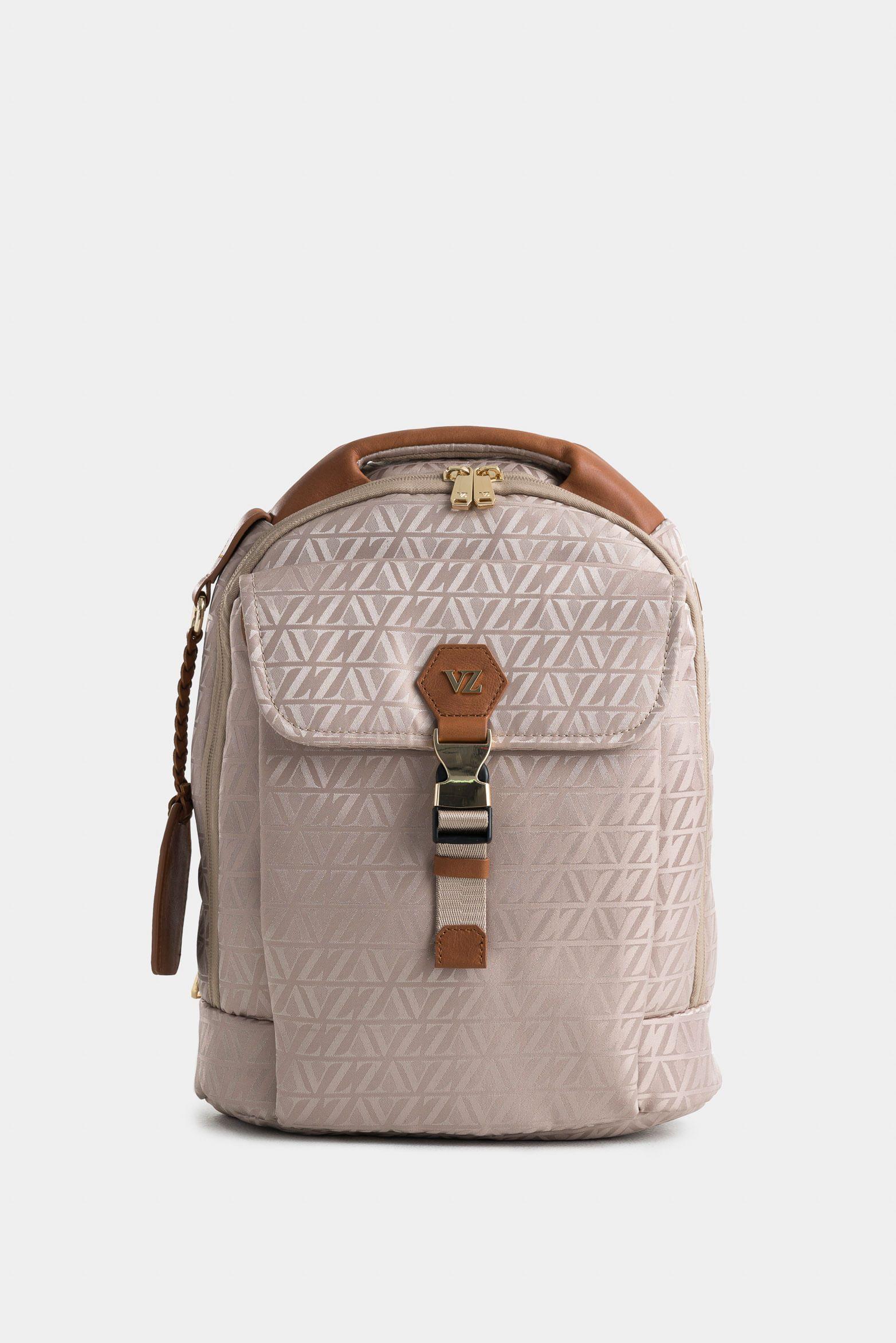 Morral bloom 2 jacquard monograma VZ para mujer porta trolley Beige-0