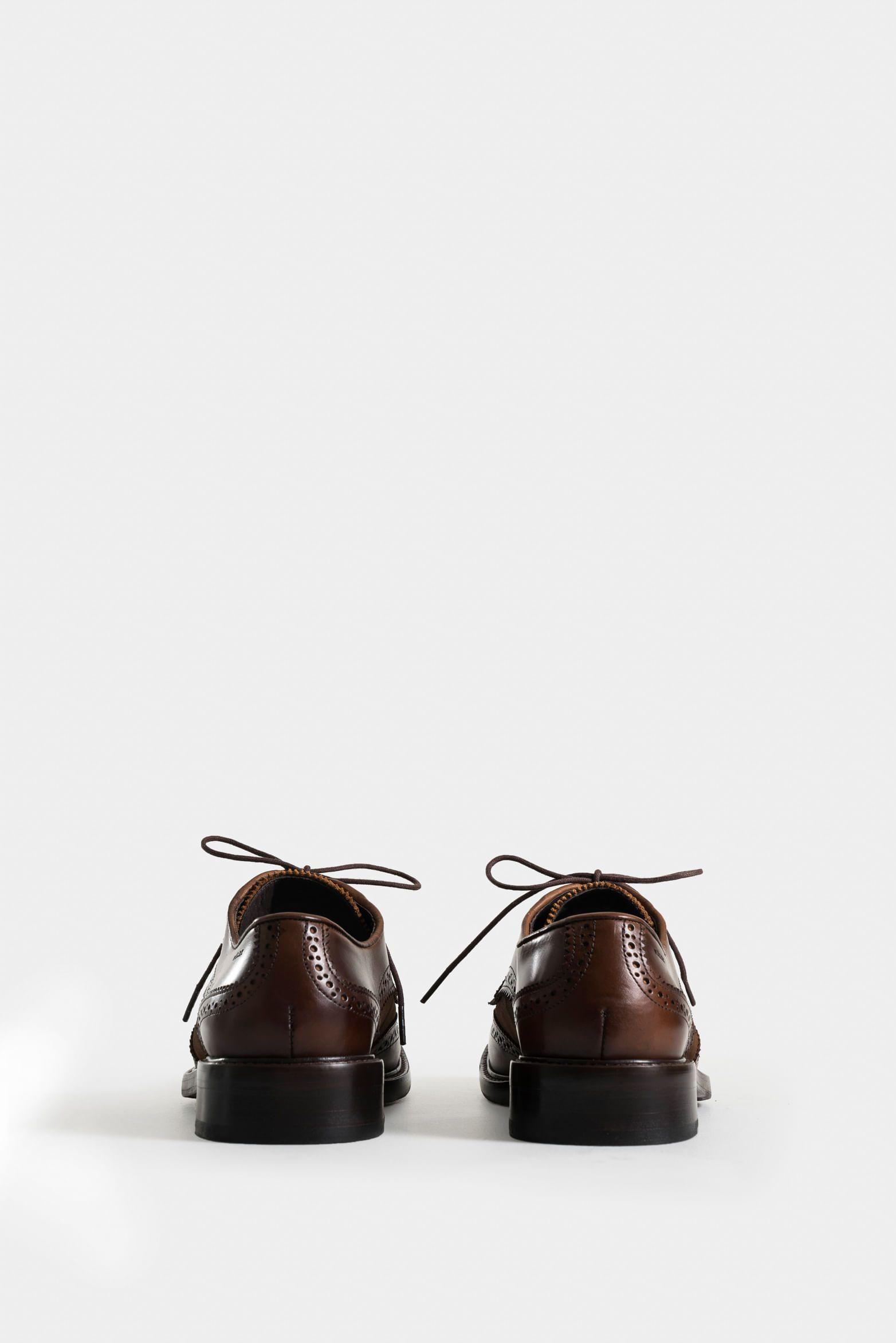 Vélez Zapatos Cordón Solar Cuero Hombre Texturas Miel-2