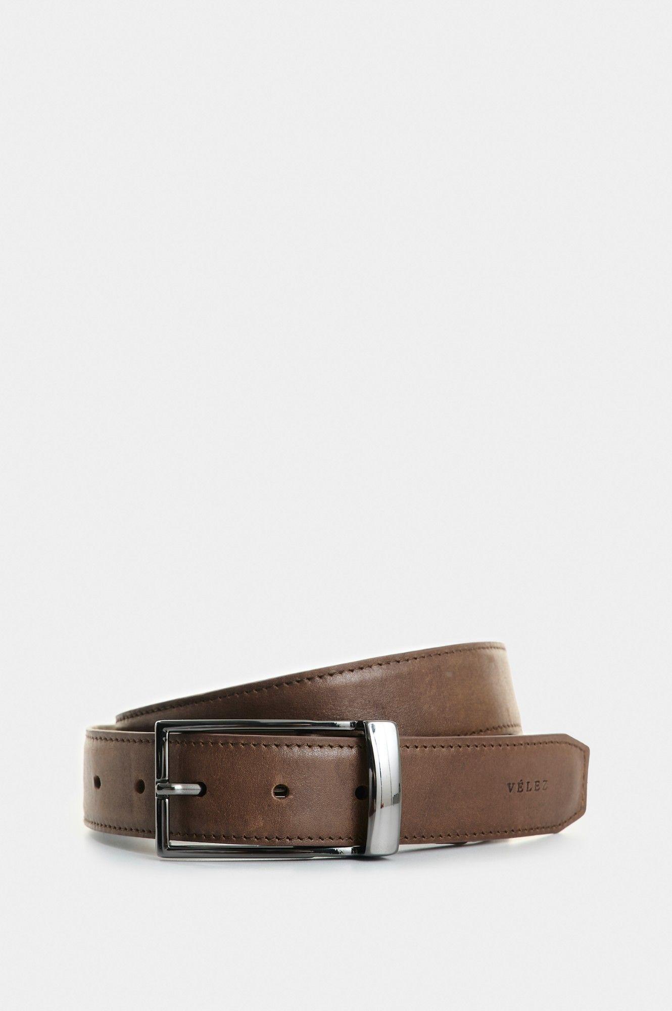 Vélez Cinturón Unifaz Cuero Hombre Sand Café-0
