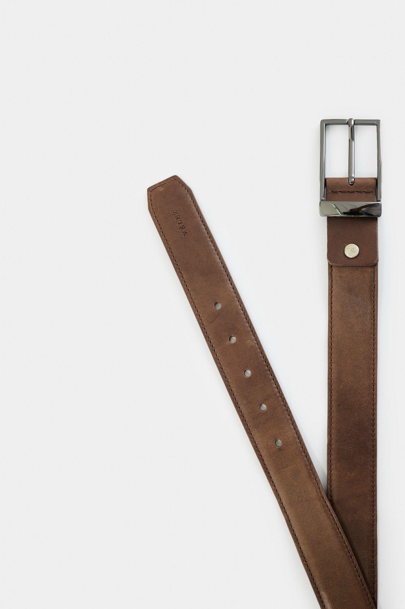 Vélez Cinturón Unifaz Cuero Hombre Sand Café-2