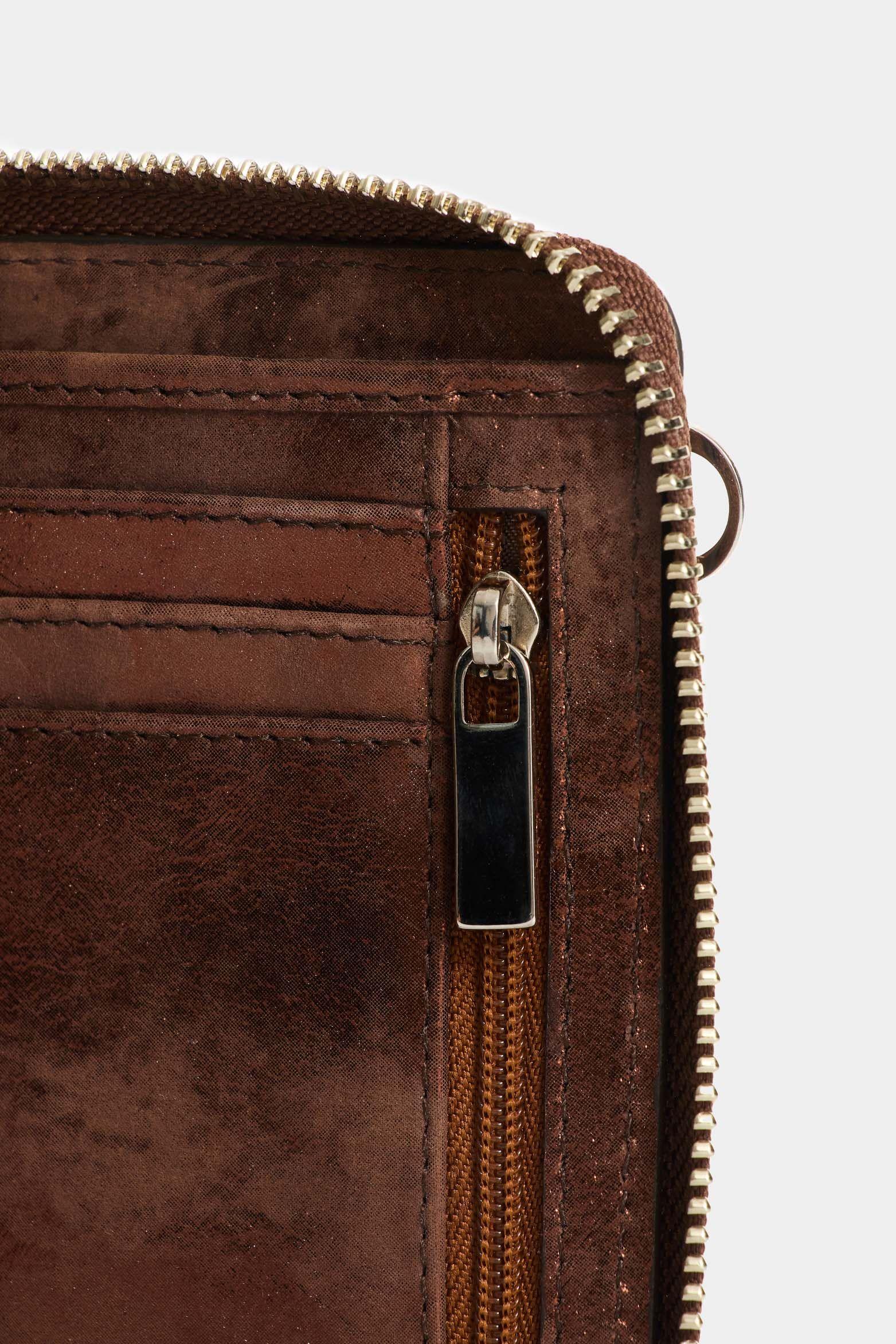 Vélez Billetera De Cuero Folia Para Mujer Grecia Bronce-4