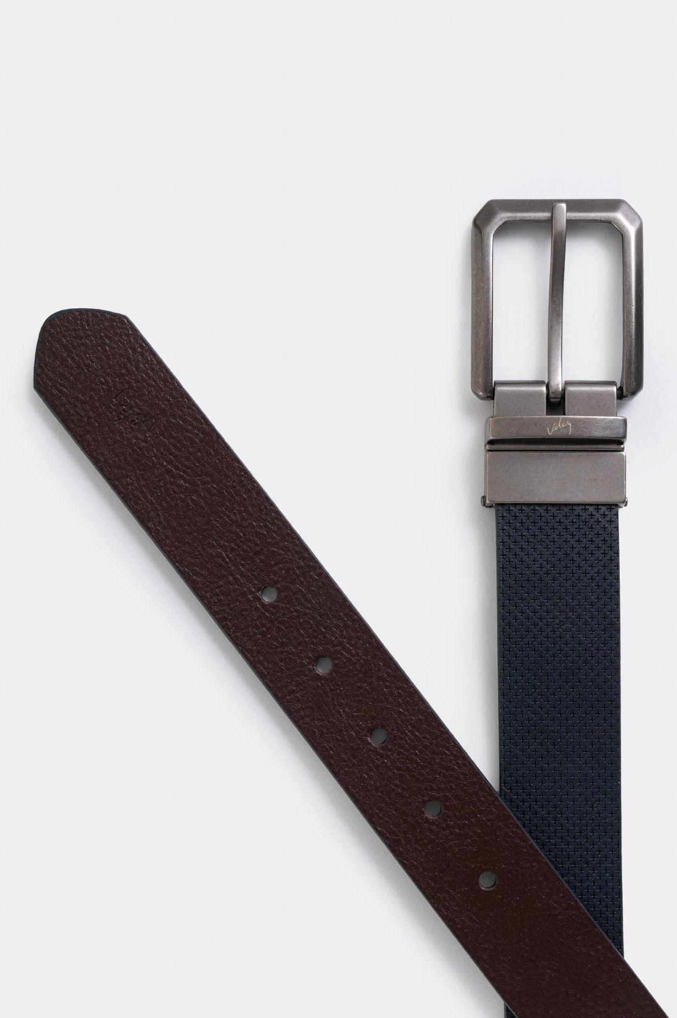 Vélez Correa Reversible Igor Cuero Hombre Azul Oscuro-2