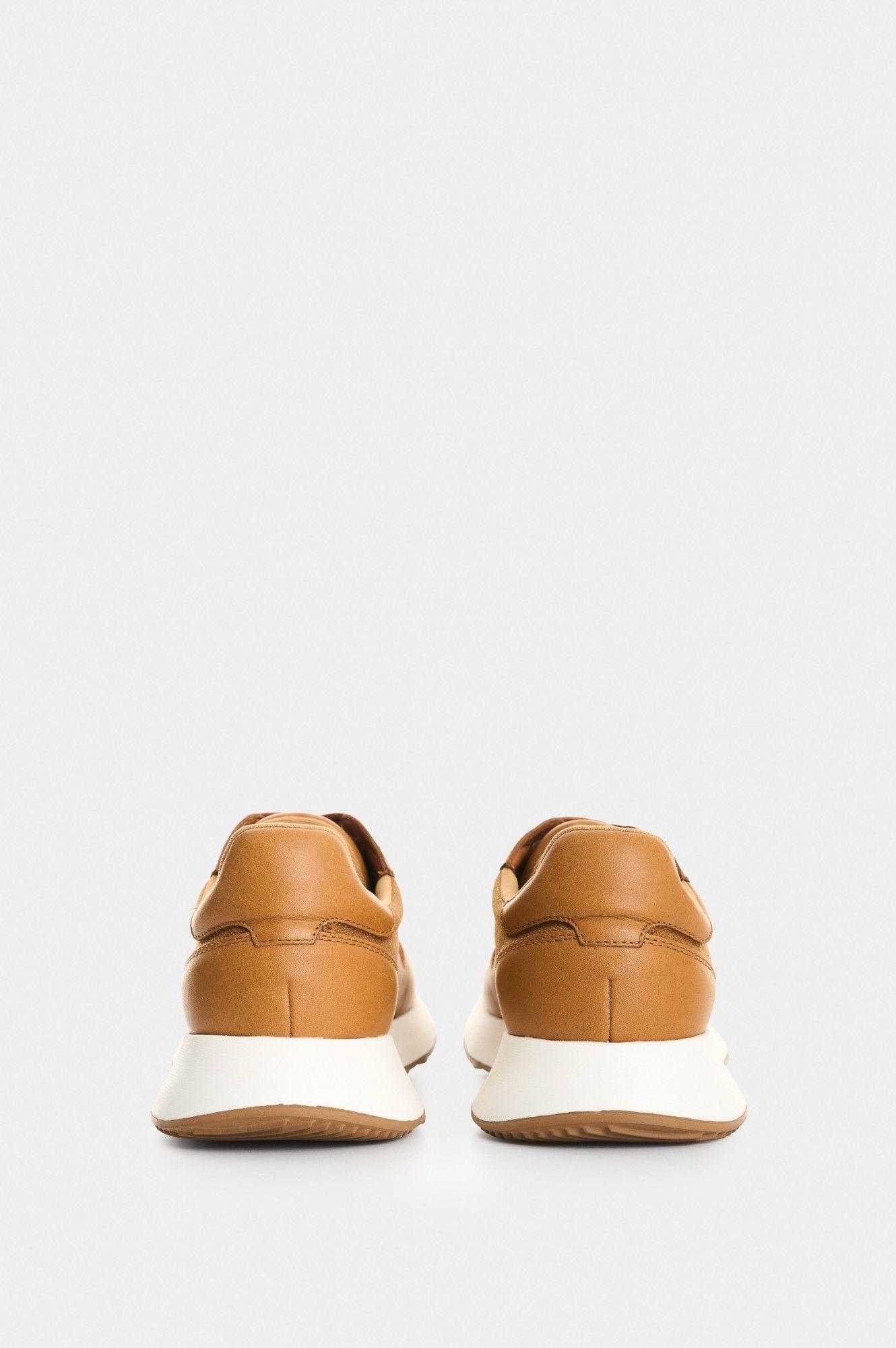 Vélez Zapatilla Tenis Cuero Y Lona Mujer Ocaso 2 Miel-2