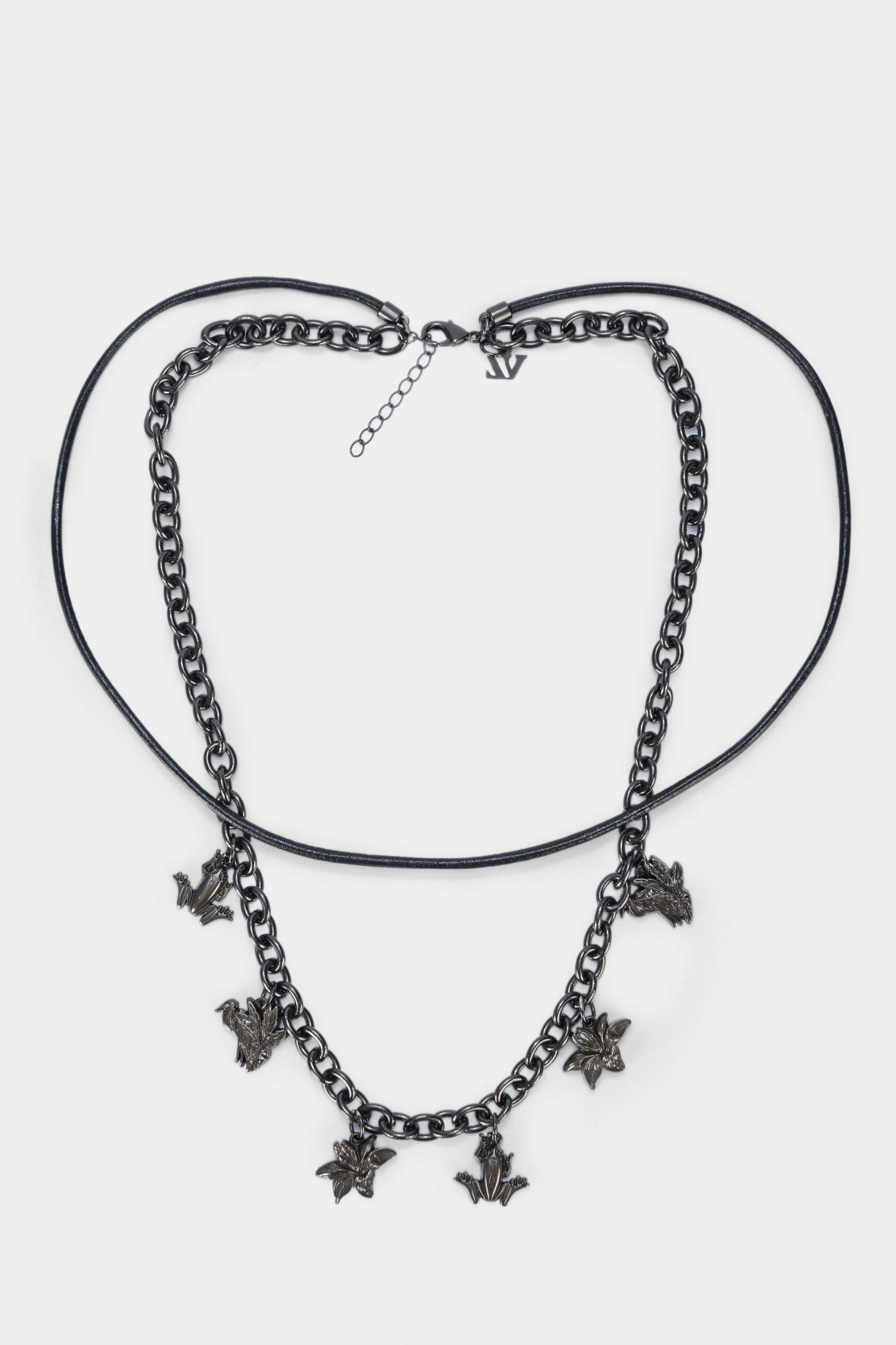 Collar saturno para mujer charms decorativos Grafito-0