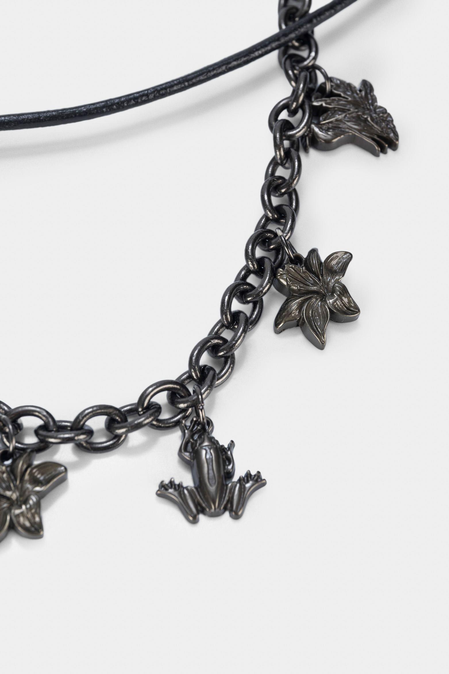 Collar saturno para mujer charms decorativos Grafito-1