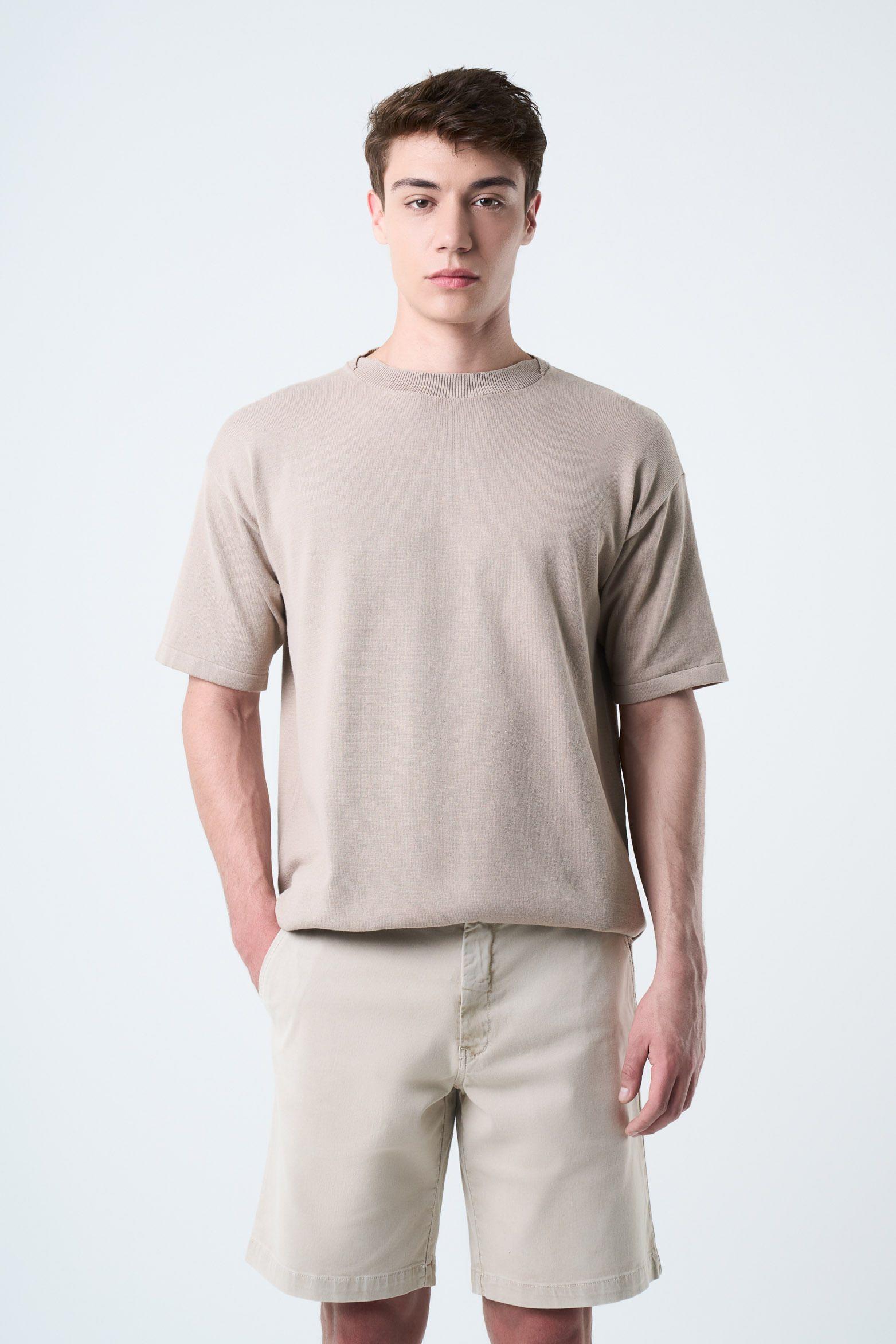 Vélez Short Bermuda Acacia En Drill Hombre  Amplia Crema-4