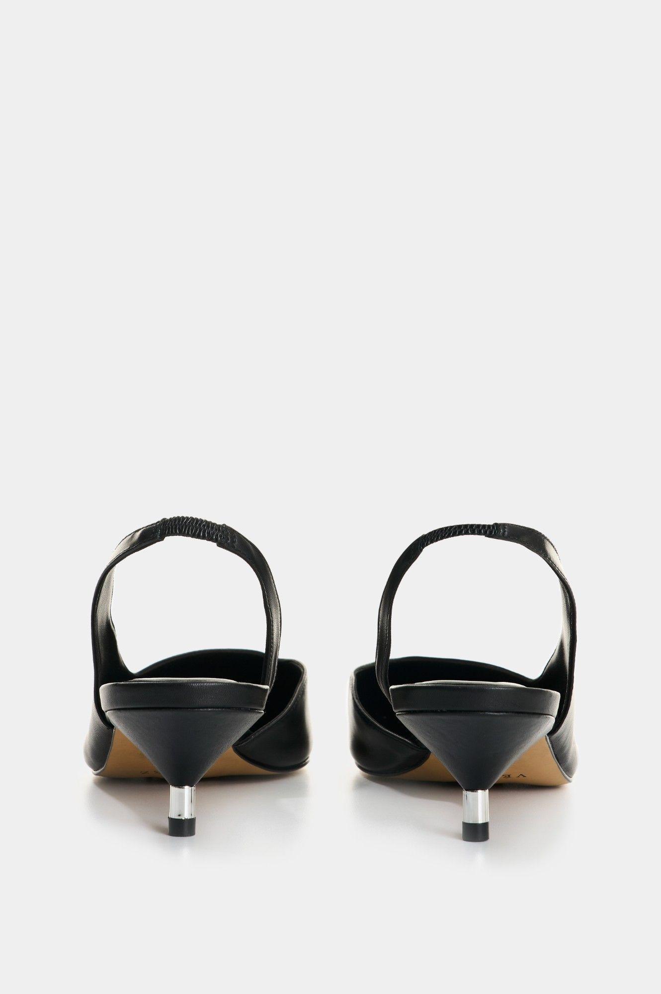 Vélez Zapato Taco Cerrados Cuero Mujer Aura Negro-2