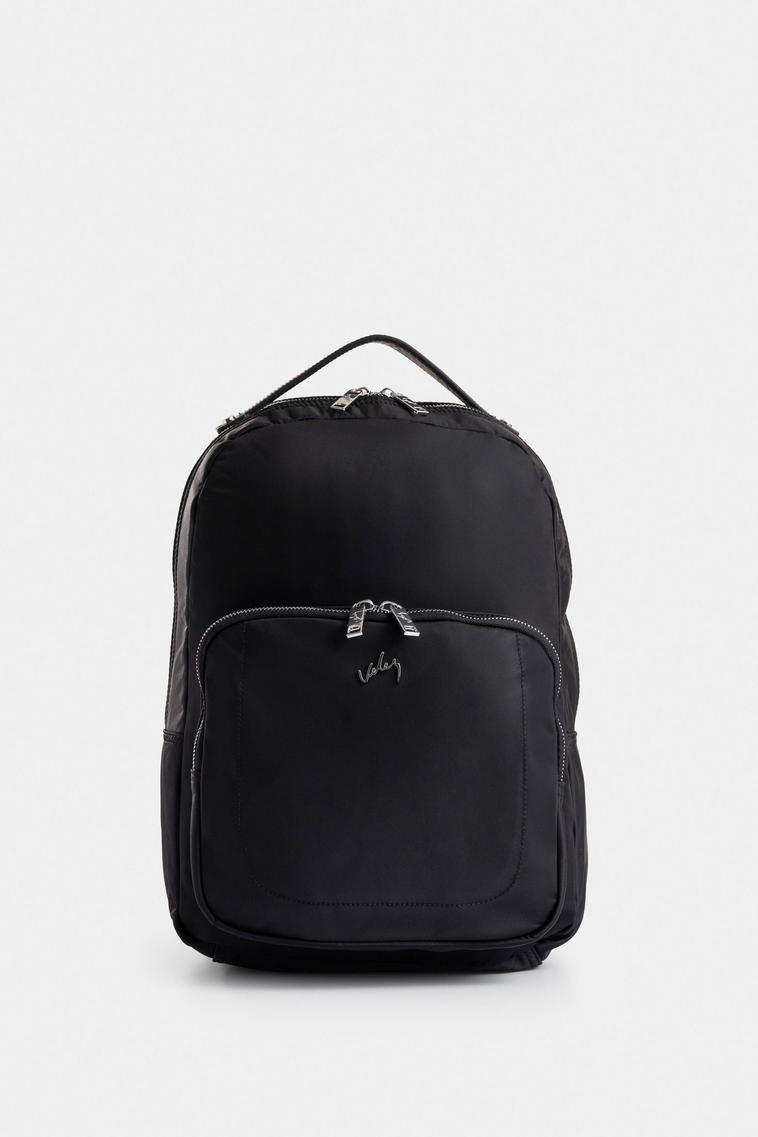 Vélez Morral Púrpura De Lona Para Mujer Manija Cuero Negro-0