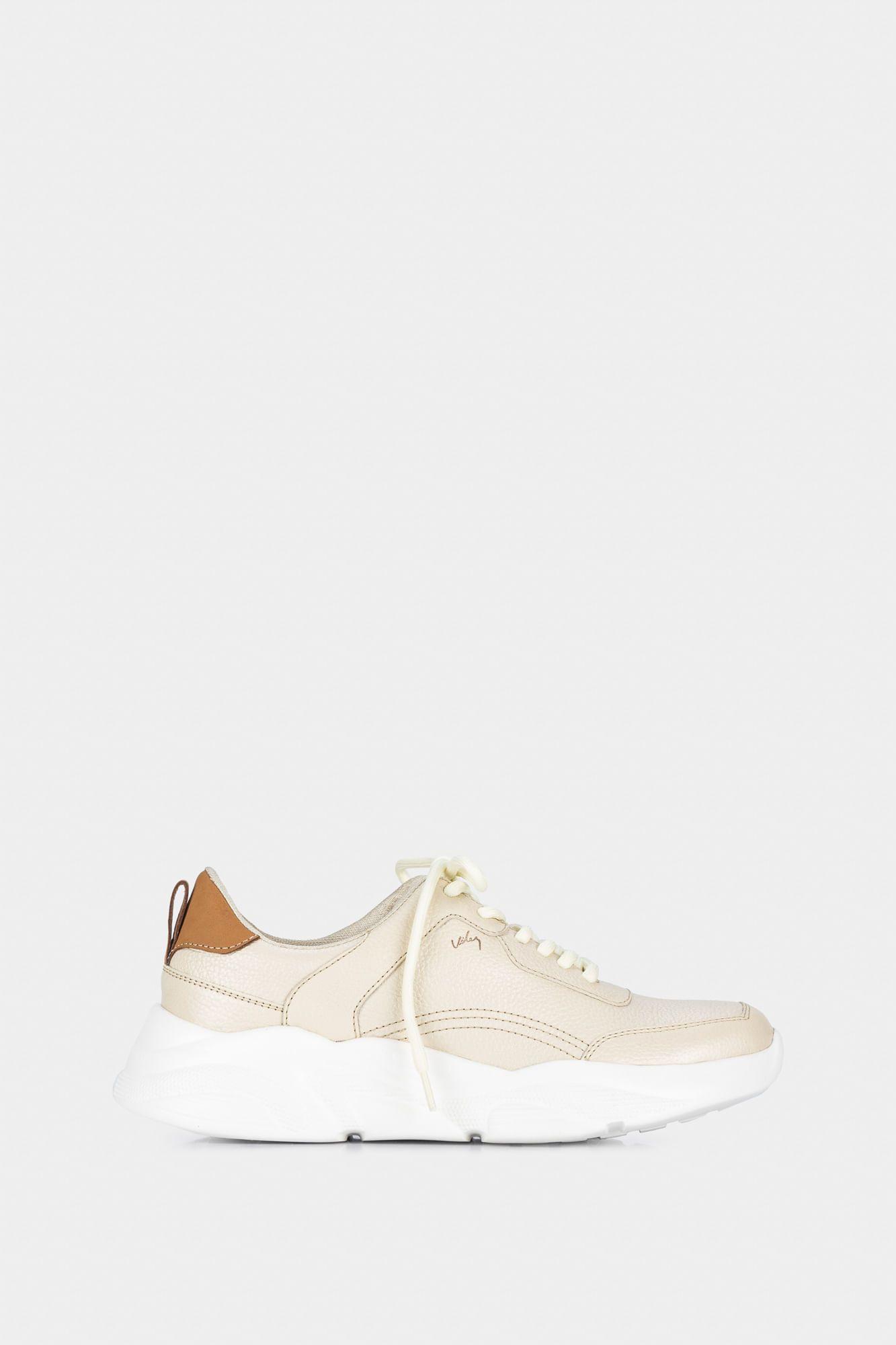Vélez Zapatillas Mori Cuero Mujer Suela portiva Dorado-0