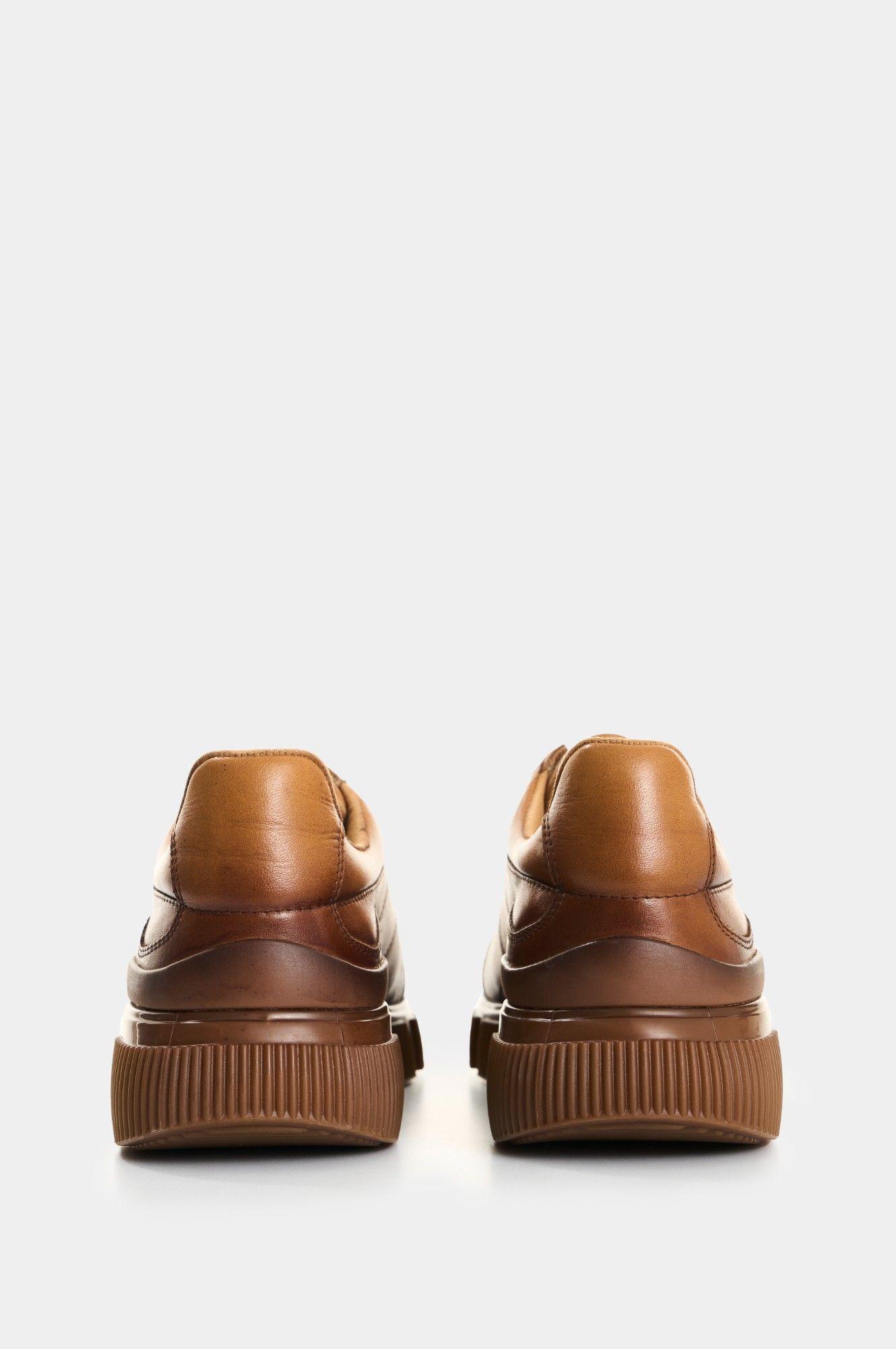 Vélez Zapatilla Tenis Bikal Cuero Hombre Silueta Casual Miel-2