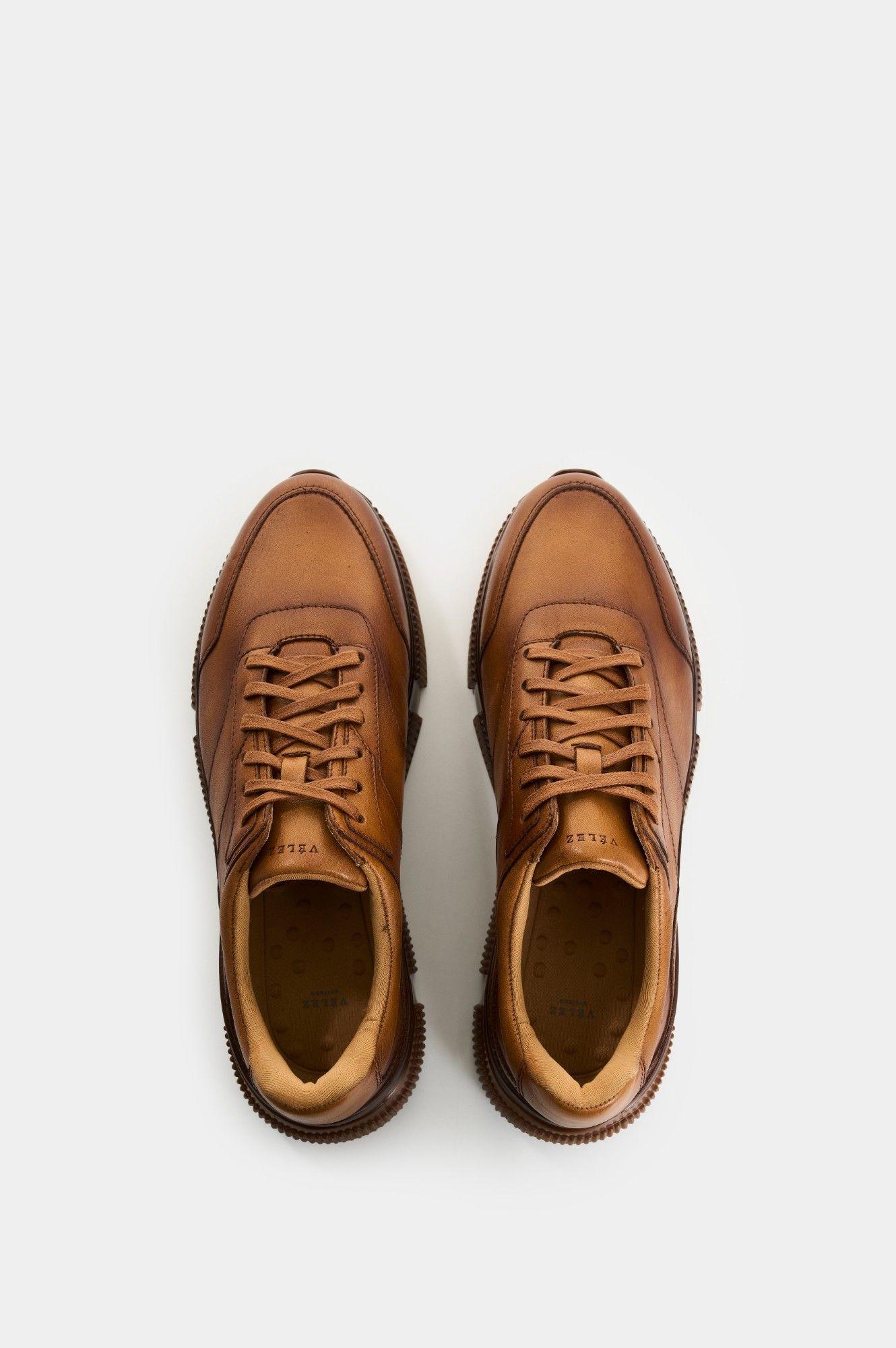 Vélez Zapatilla Tenis Bikal Cuero Hombre Silueta Casual Miel-3