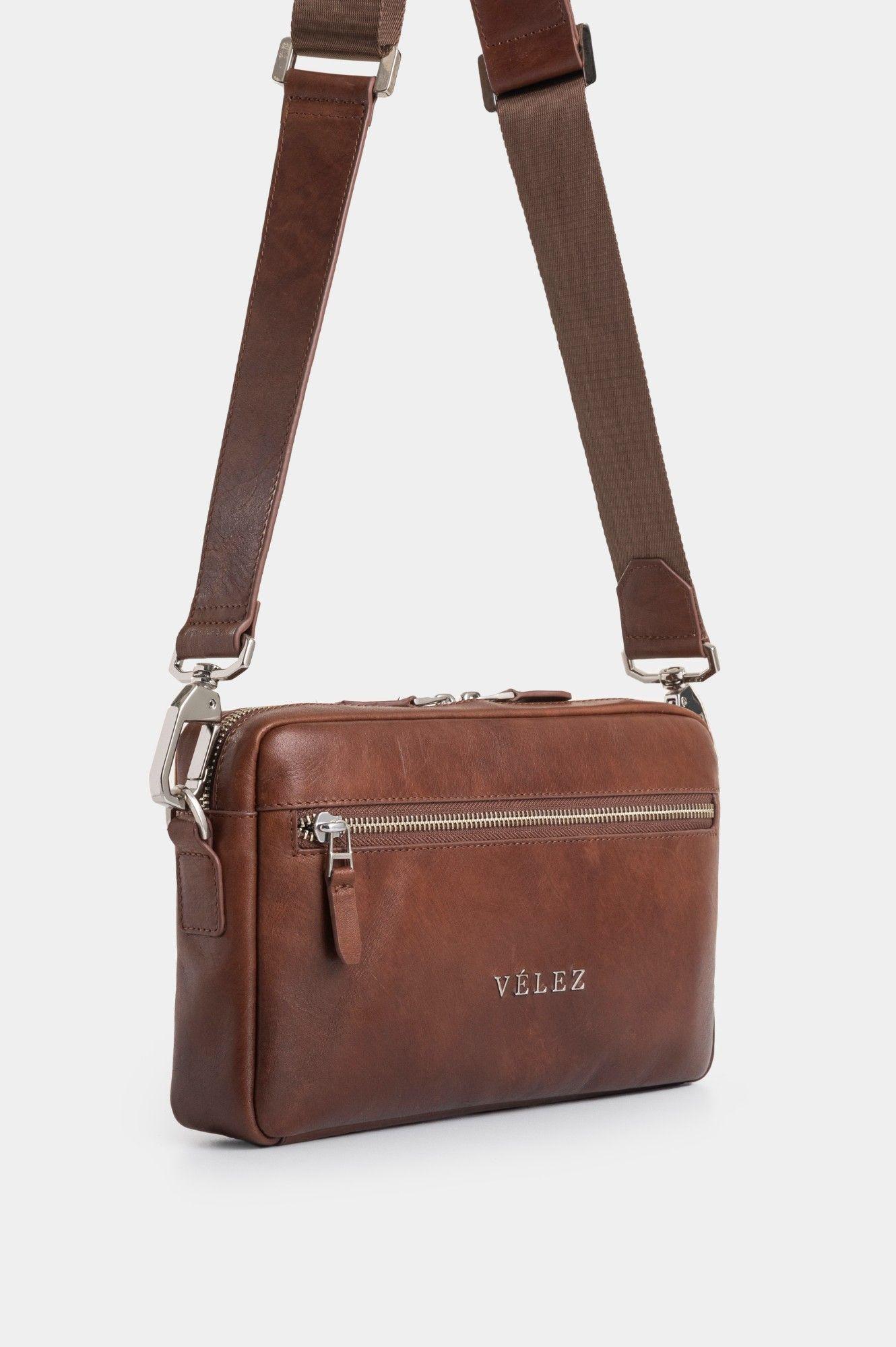 Vélez Mochila Cassat 2 Cuero Hombre Efecto Escribiente Miel-1