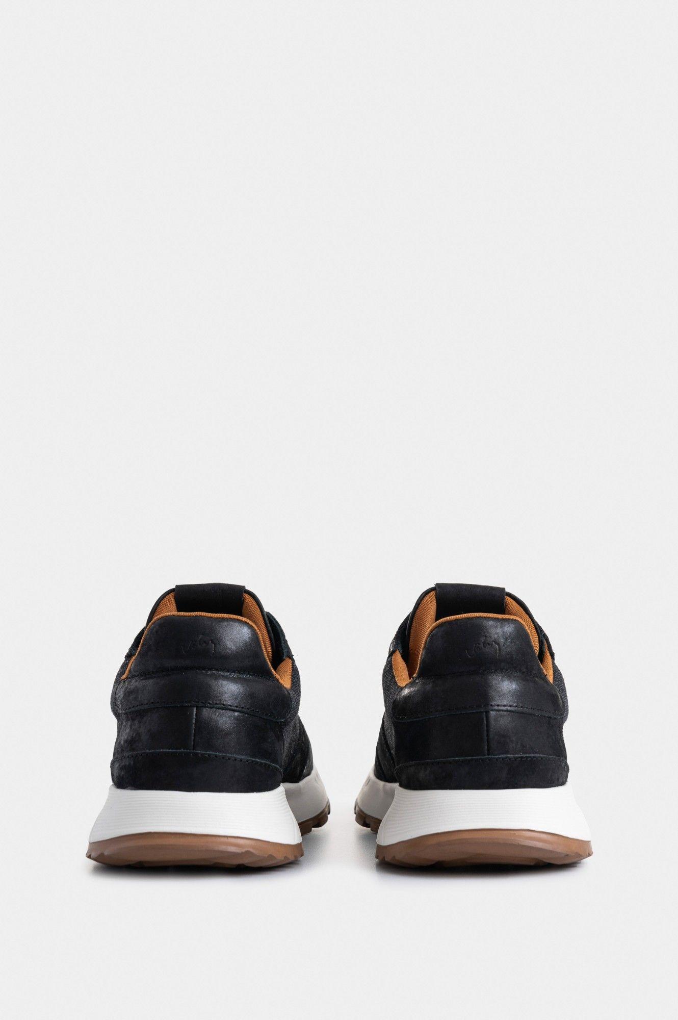 Vélez Zapatillas Ocaso Cuero Mujer Silueta Deportiva Negro-1