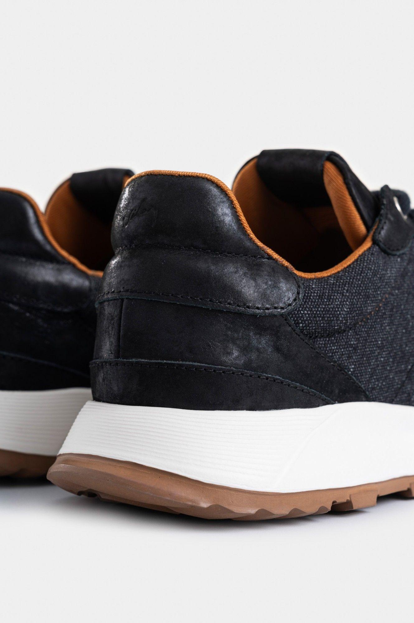 Vélez Zapatillas Ocaso Cuero Mujer Silueta Deportiva Negro-4