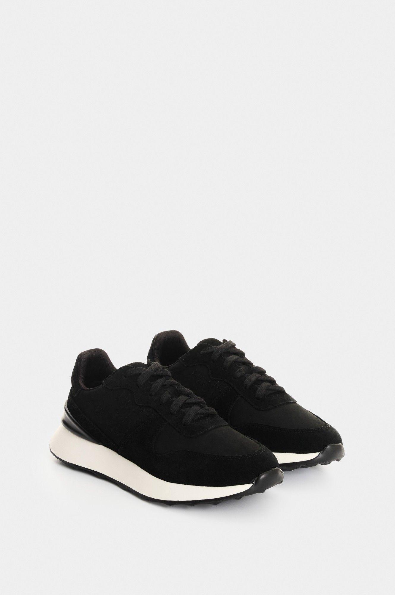 Vélez Tenis En Cuero Para Mujer Sierra Negro-1