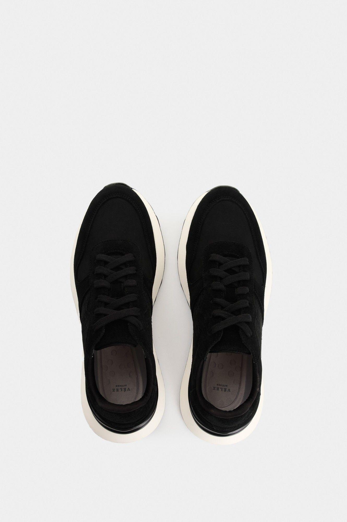 Vélez Tenis En Cuero Para Mujer Sierra Negro-3