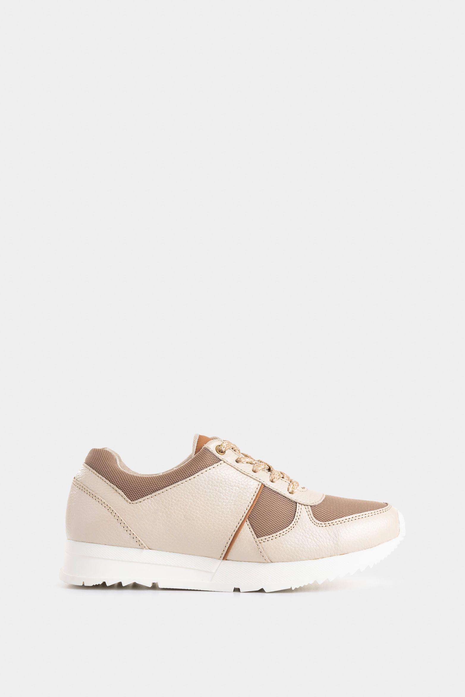 Vélez Zapatillas Deportivos Tropical Cuero Para Mujer Dorado-0
