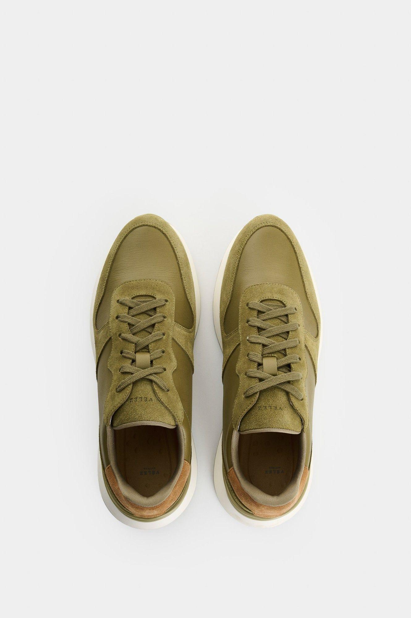 Vélez Zapatilla Tenis Cuero Hombre Ocean Verde-3