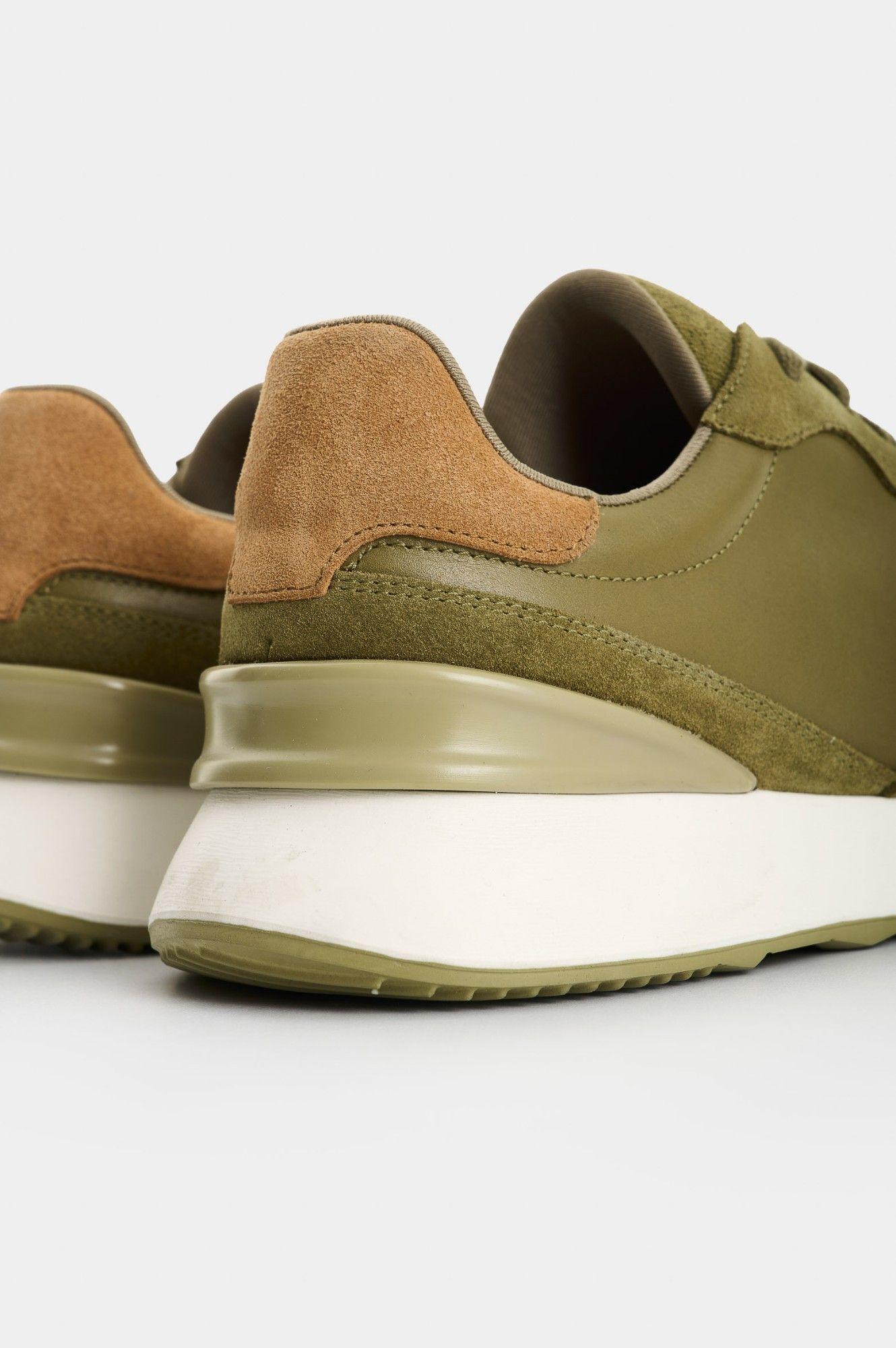 Vélez Zapatilla Tenis Cuero Hombre Ocean Verde-4