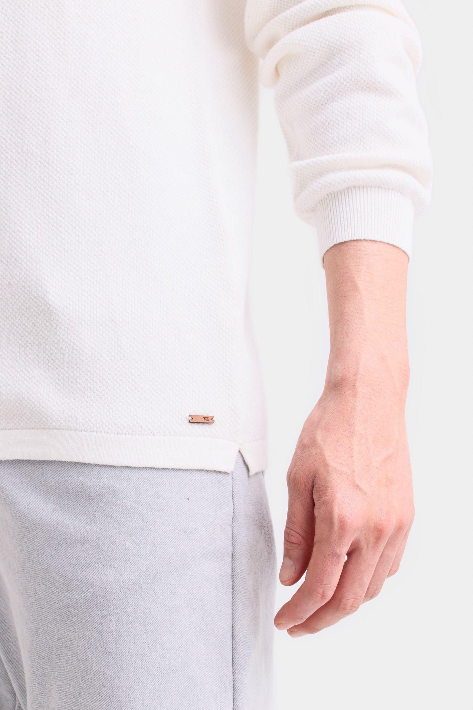 Vélez Polera Manga Larga Lugano Hombre Semi Fitted Blanco-3