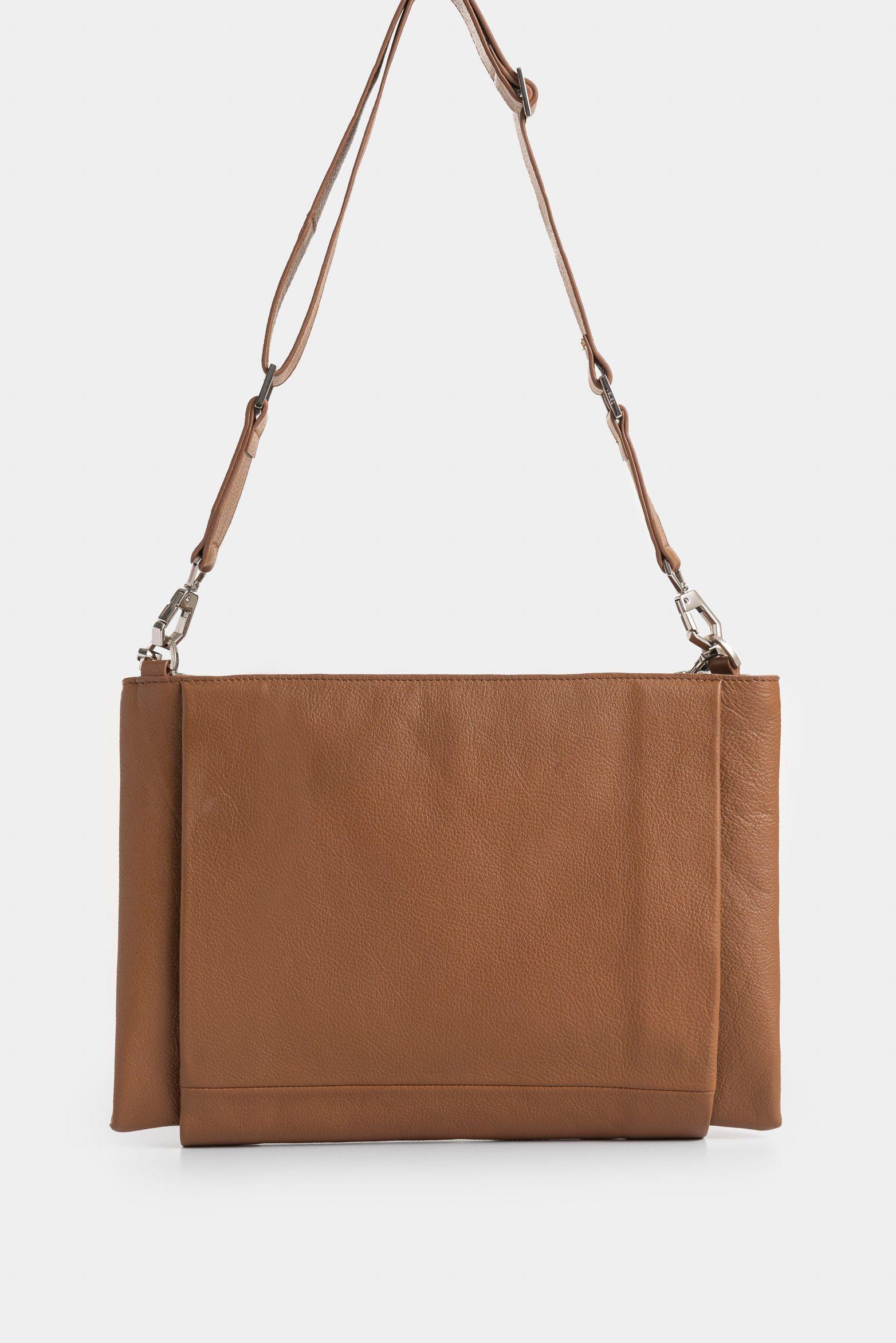 Shopping Gliceria de cuero para mujer detalle cadena miel-2