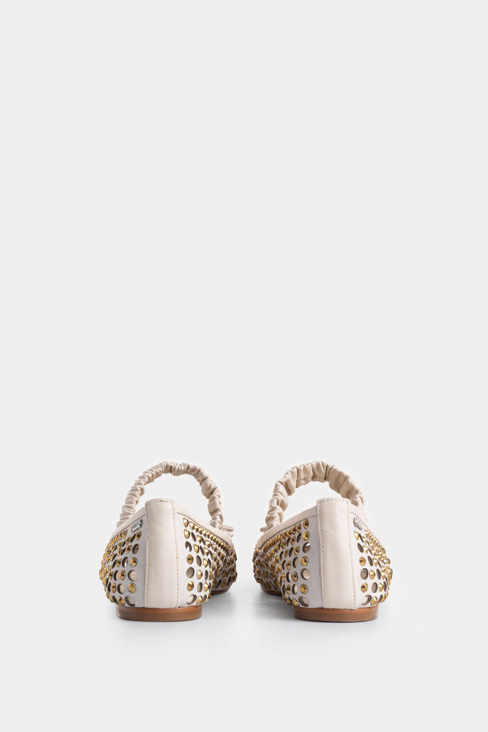 Vélez Ballerinas Lumen Cuero Mujer talle Perforado Beige-2