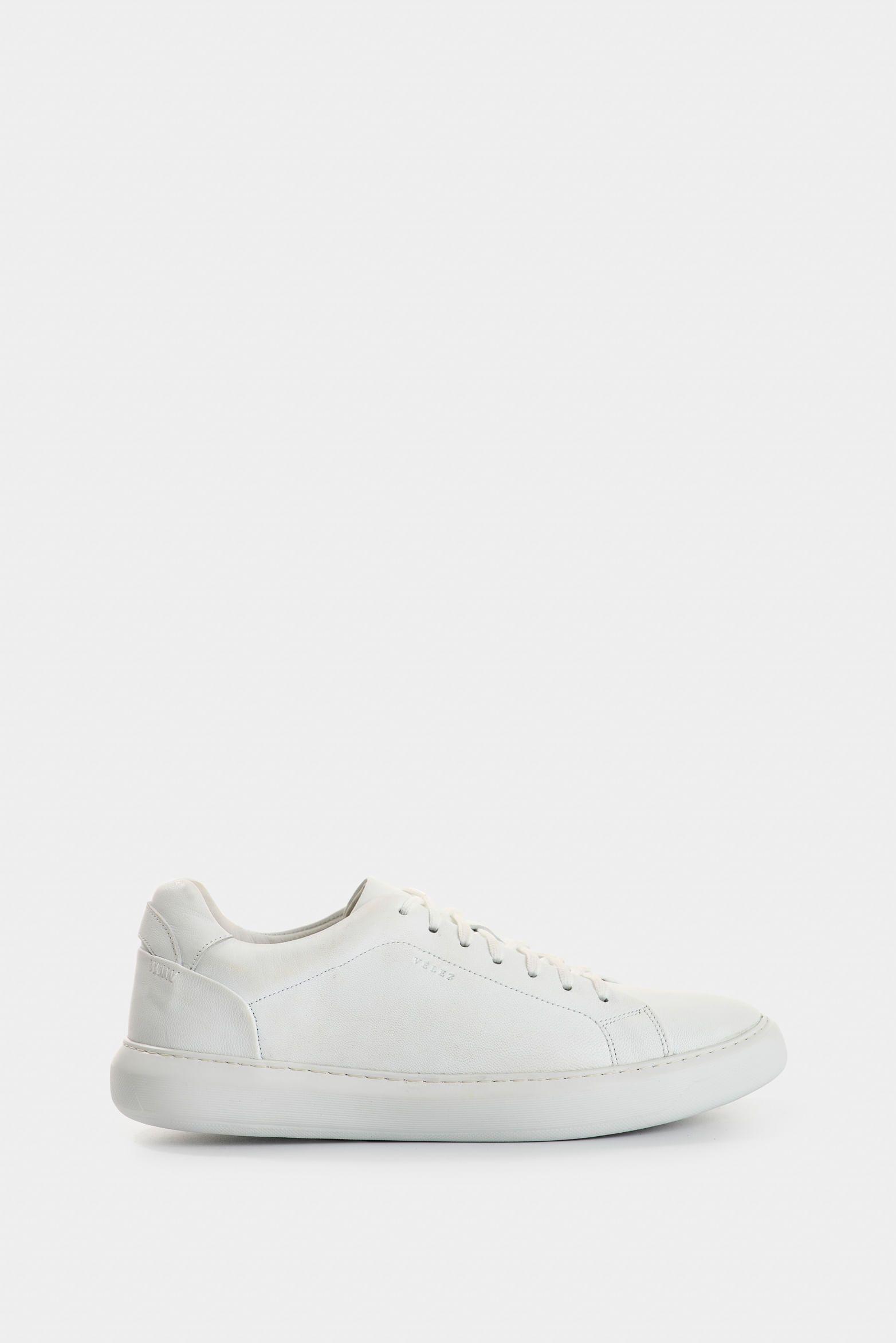 Vélez Tenis Cabernet Cuero Hombre Acabado Abatanado Blanco-0