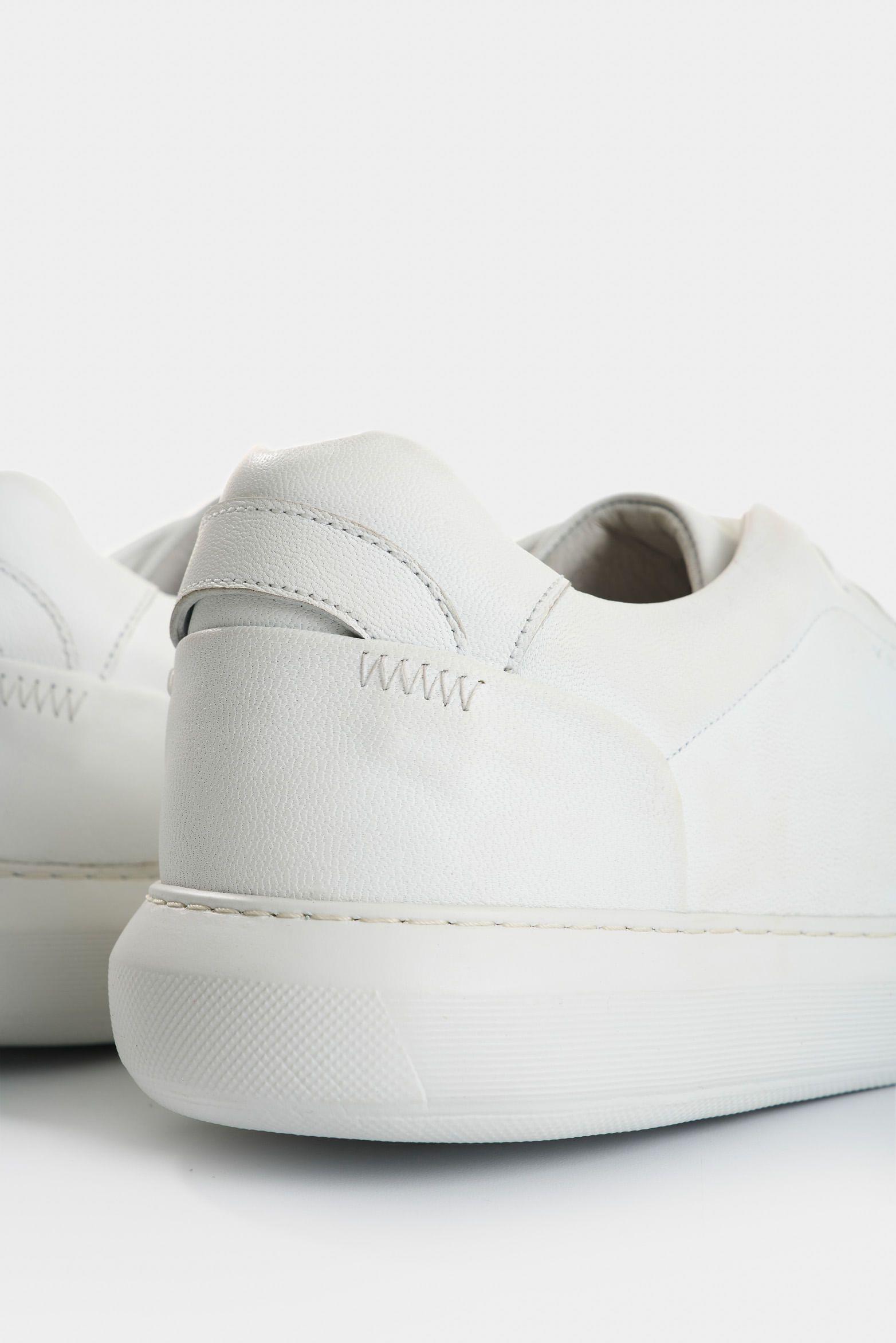 Vélez Tenis Cabernet Cuero Hombre Acabado Abatanado Blanco-4