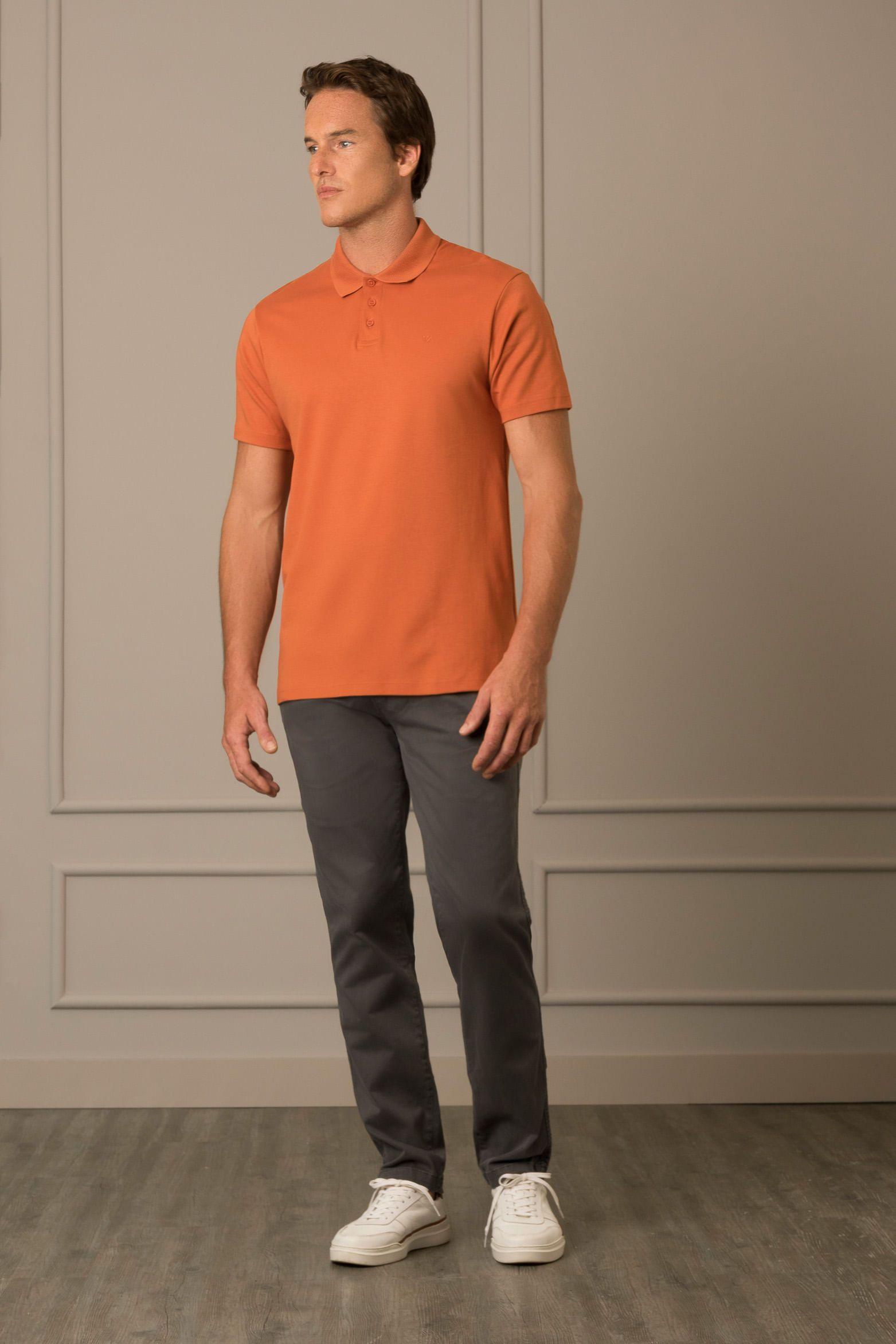 Vélez Polera Con Cuello Agustín Para Hombre Terracota-1