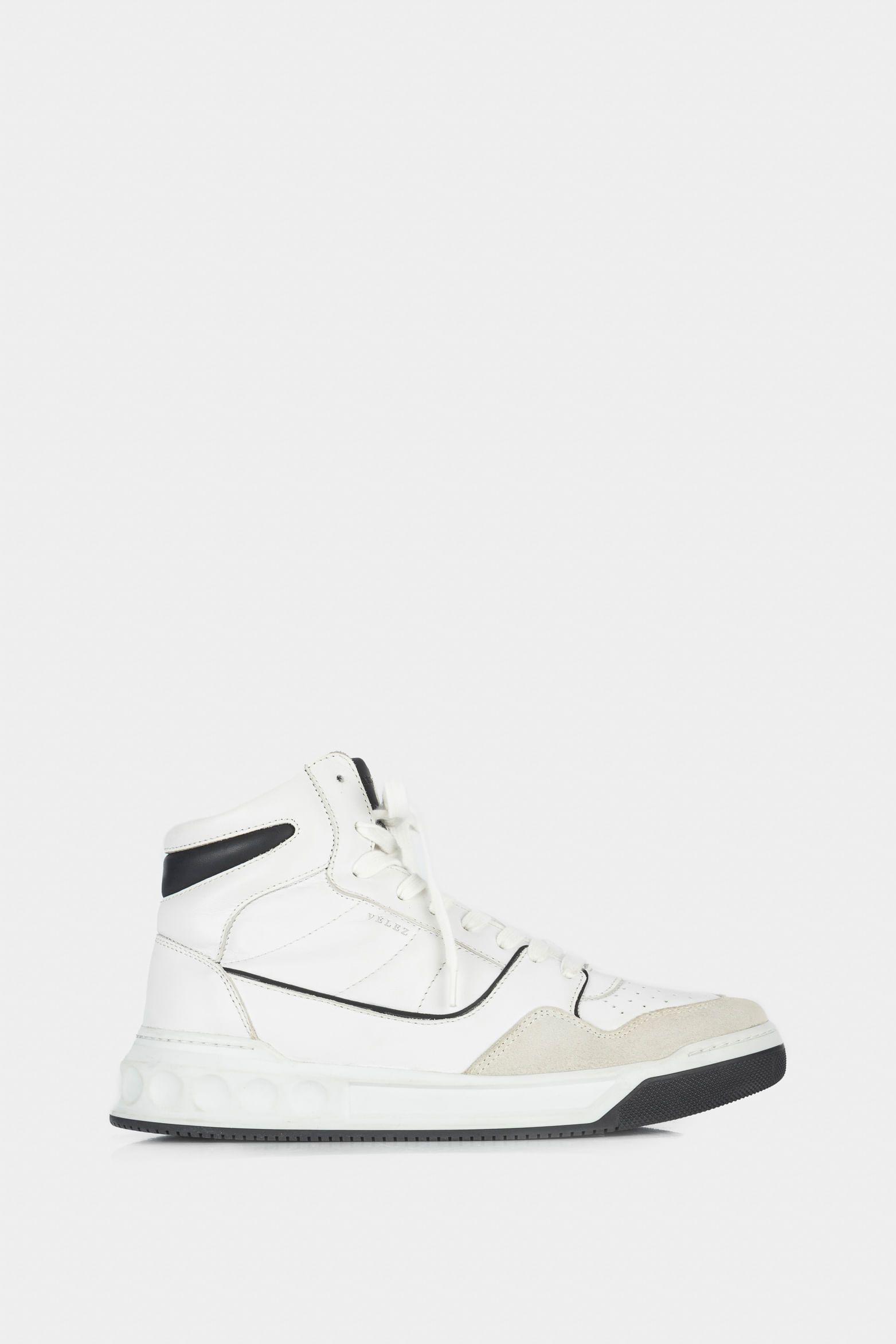 Vélez Zapatillas Lisboa Cuero Hombre Silueta Bota Blanco-0