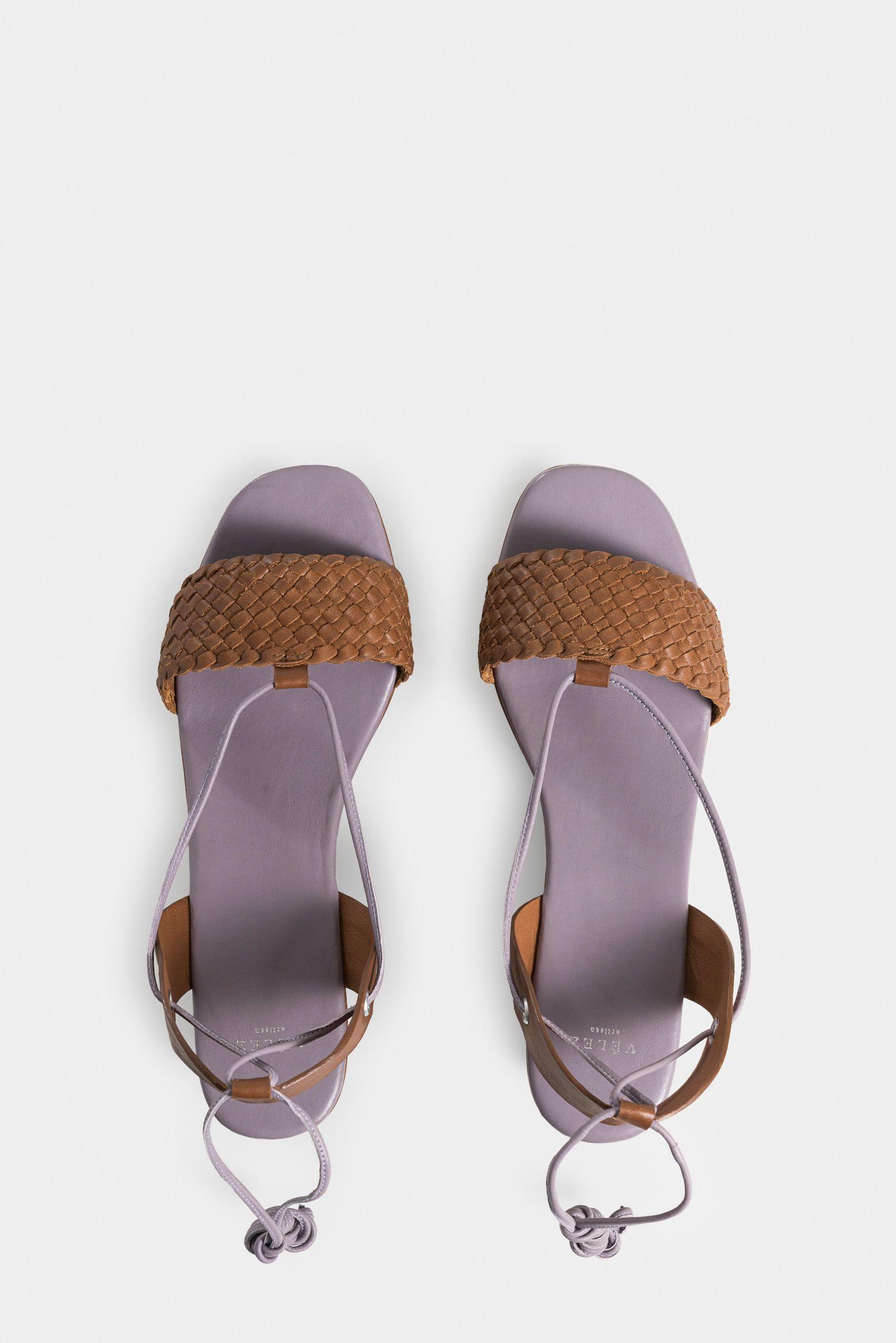 Vélez Sandalia Plataforma Caval 2.0 Cuero Mujer Miel-3