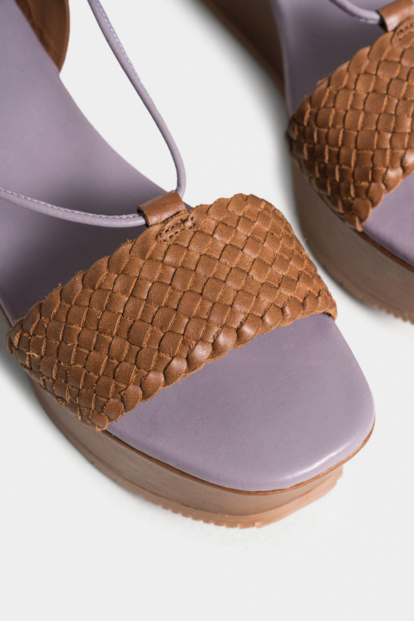 Vélez Sandalia Plataforma Caval 2.0 Cuero Mujer Miel-4