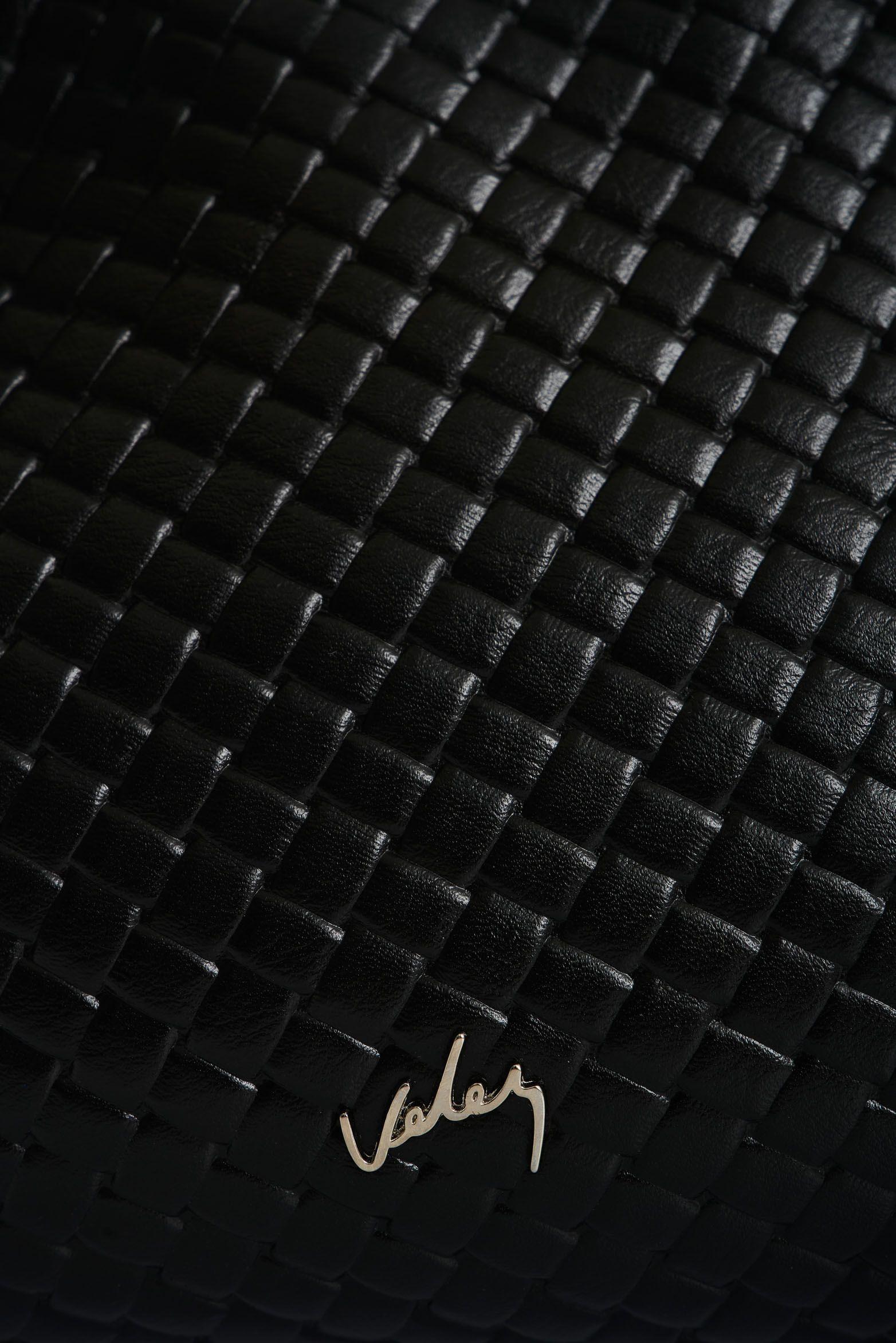 Vélez Manos Libres De Cuero Grabado Para Mujer Tessa Negro-3