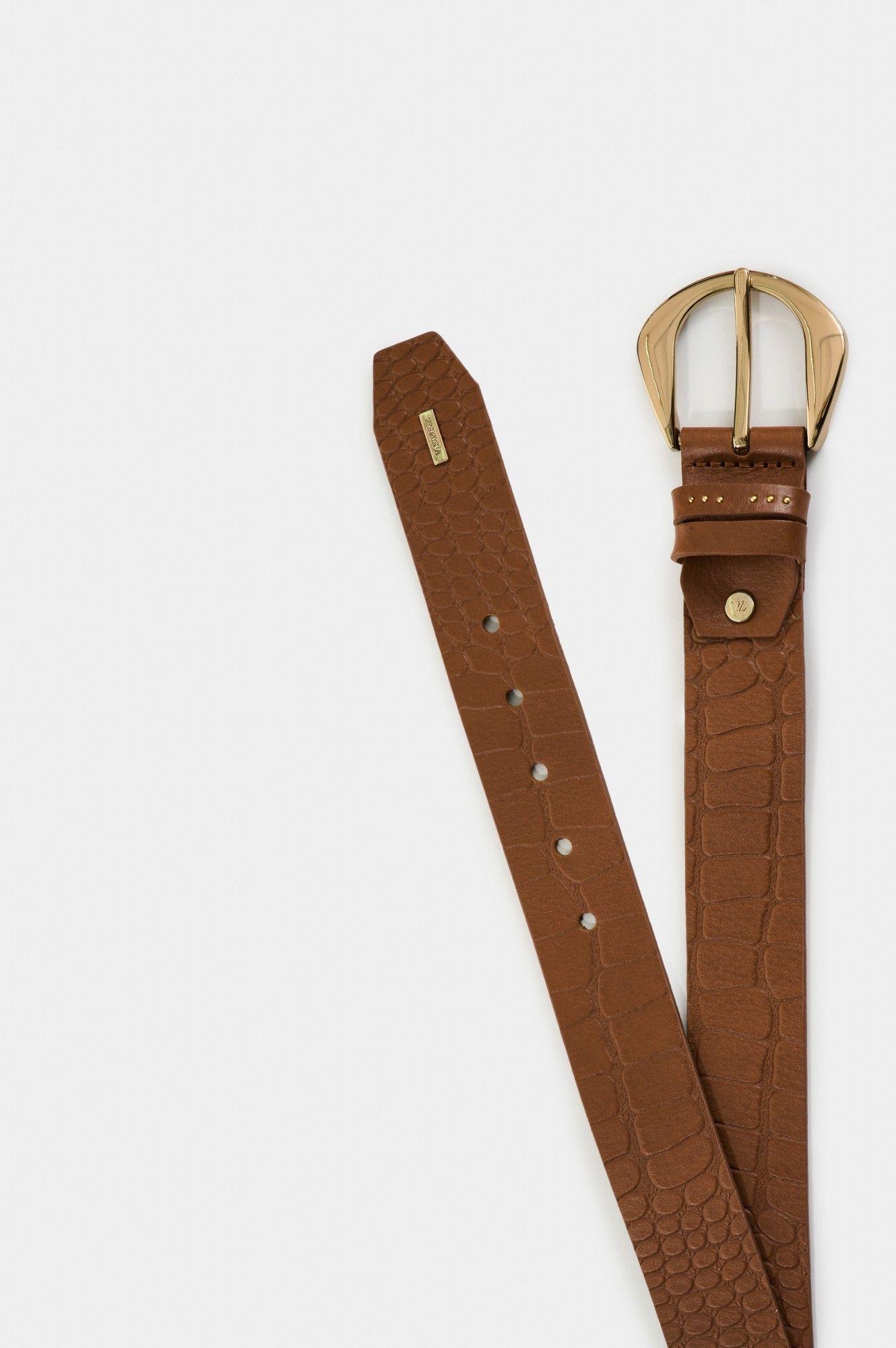 Vélez Cinturón Unifaz De Cuero Para Mujer Astra Miel-2