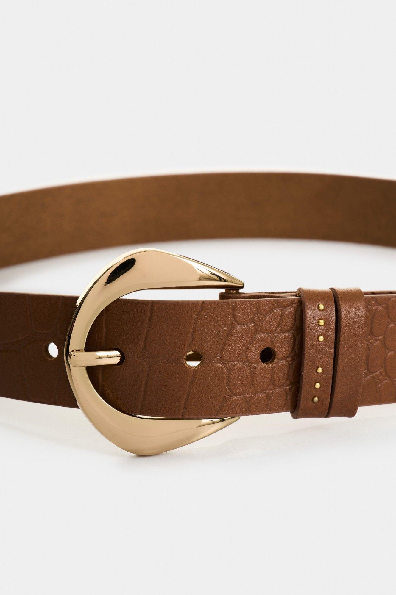 Vélez Cinturón Unifaz De Cuero Para Mujer Astra Miel-3