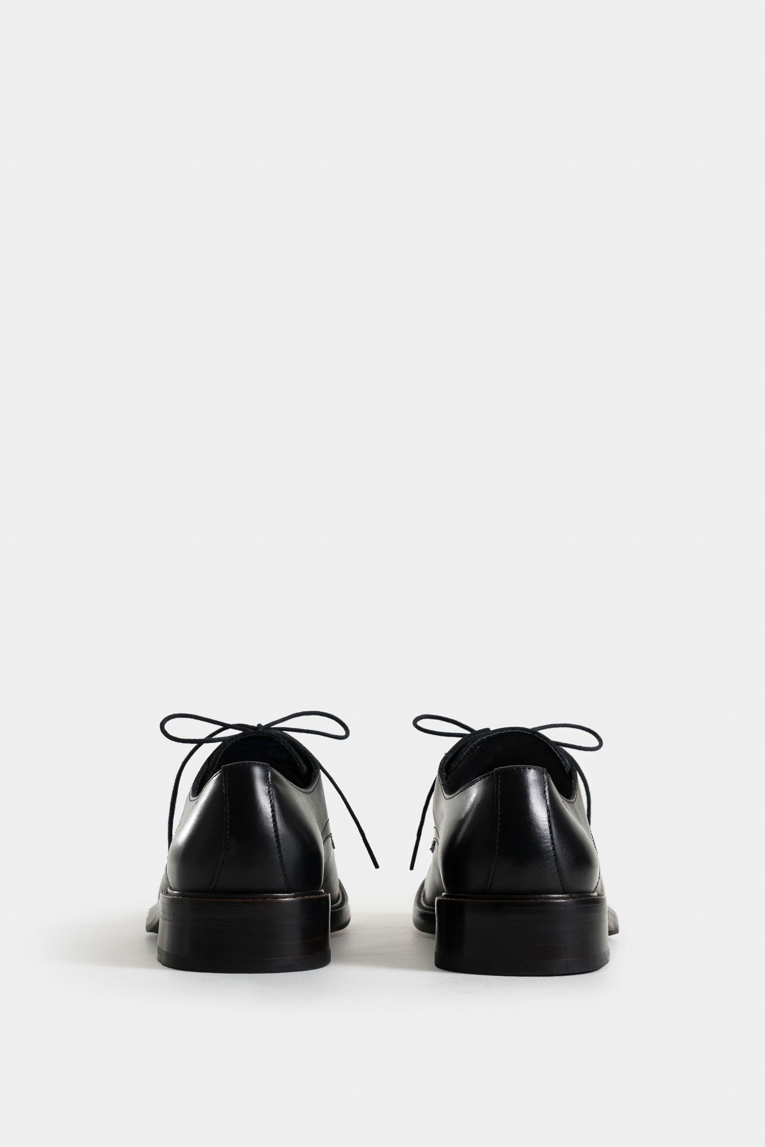 Vélez Zapatos Cordón Lunar Cuero Liso Hombre Negro-2