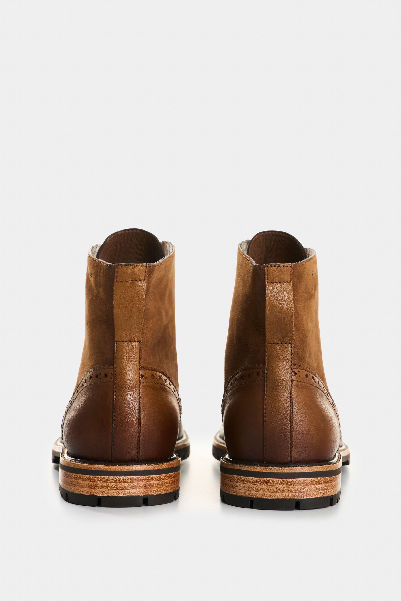 Vélez Botas De Cuero Gamuzado Y Liso Para Hombre Gael Miel-2