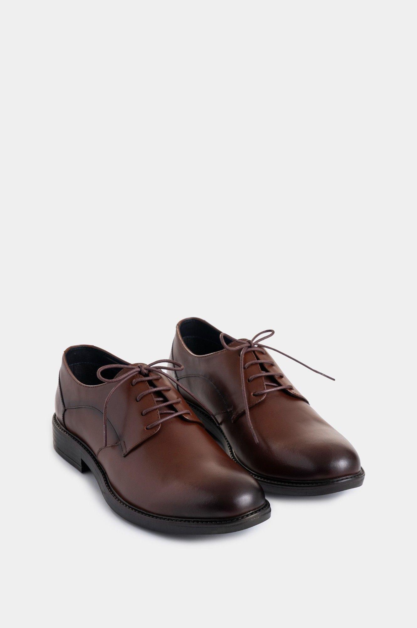 Vélez Zapato De Cordón Blaze Cuero Hombre Office Cafe-1